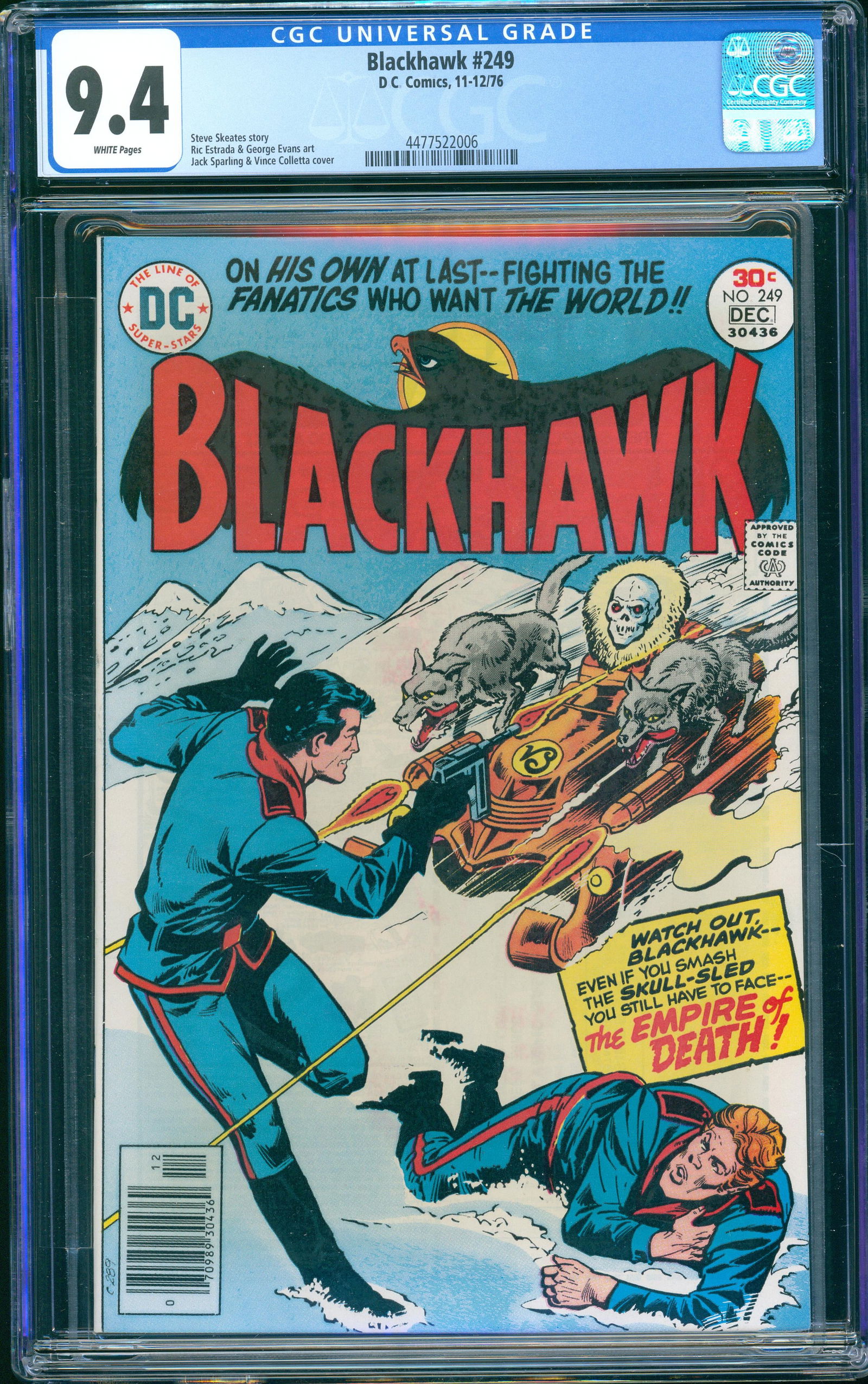 Blackhawk #249 (DC Comics, November–December 1976) CGC 9.4 (White Pages) A superb high-grade (1 of 1)