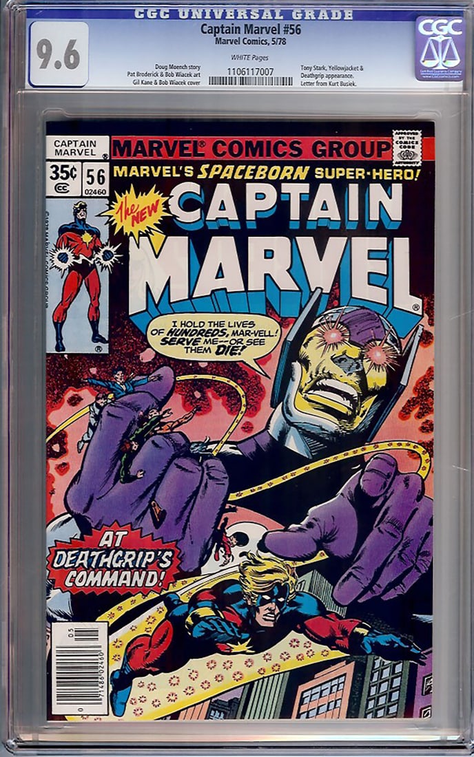 Captain Marvel #56 CGC 9.6 w Rare collectible with strong visual appeal and excellent display (1 of 1)