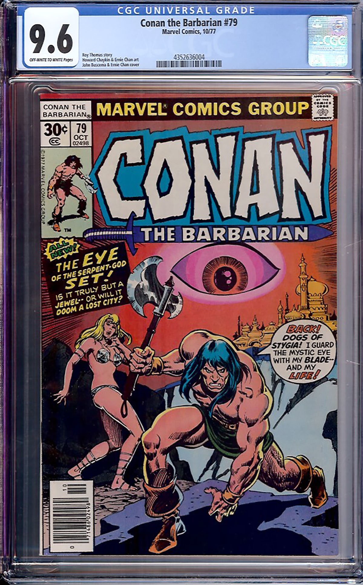 Conan the Barbarian #79 (Marvel, 1977) CGC 9.6 Rare collectible with strong visual appeal and (1 of 1)
