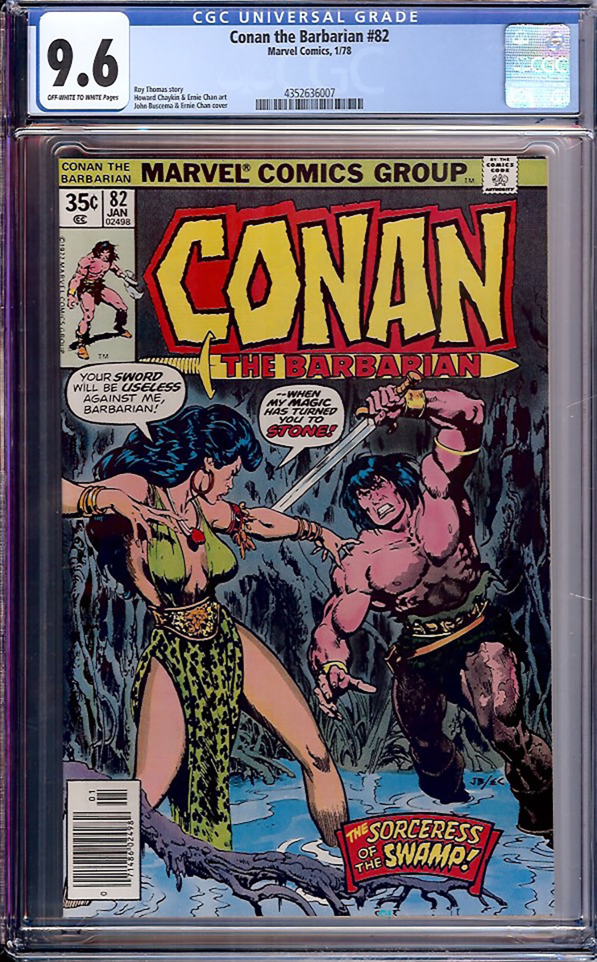 Conan the Barbarian #82 (Marvel, 1978) CGC 9.6 A high-grade CGC 9.6 (Near Mint+) example from (1 of 1)
