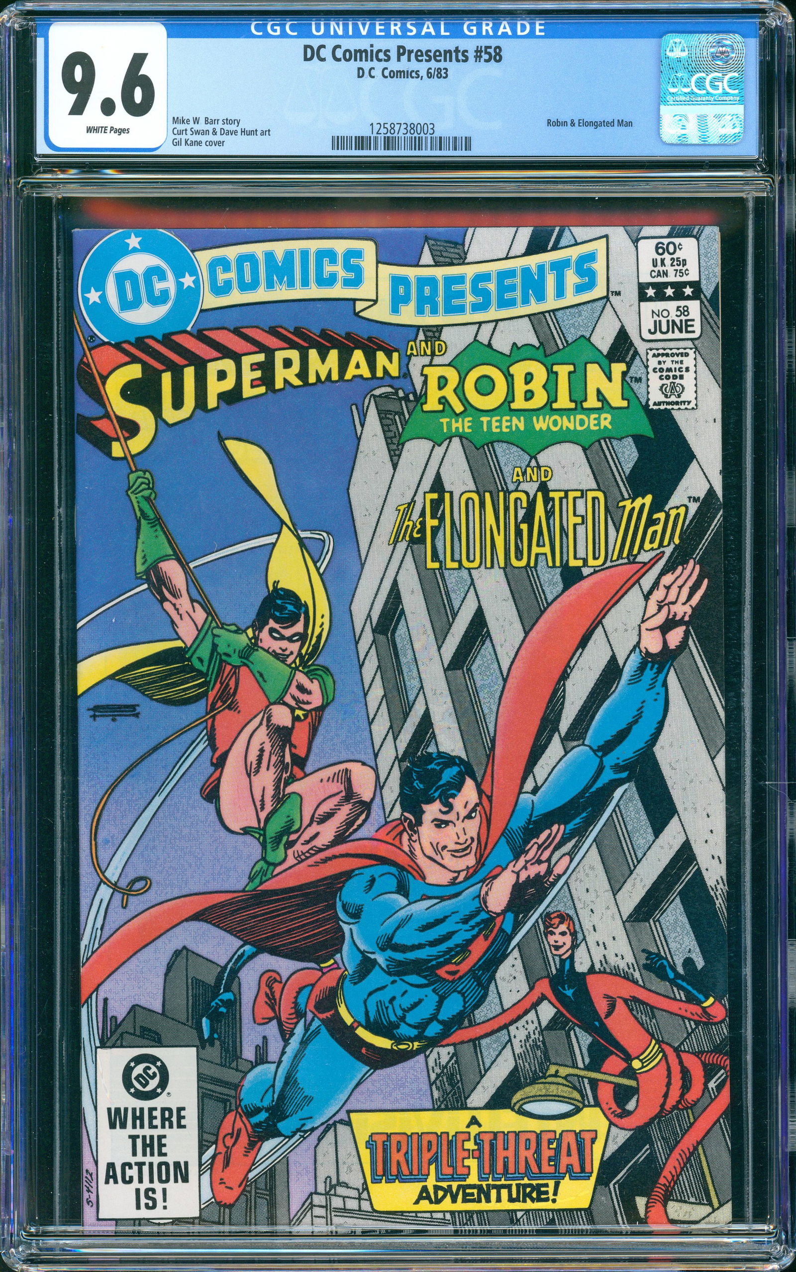 DC Comics Presents #58 (DC, 1983) CGC 9.6 Rare collectible with strong visual appeal and excellent (1 of 1)
