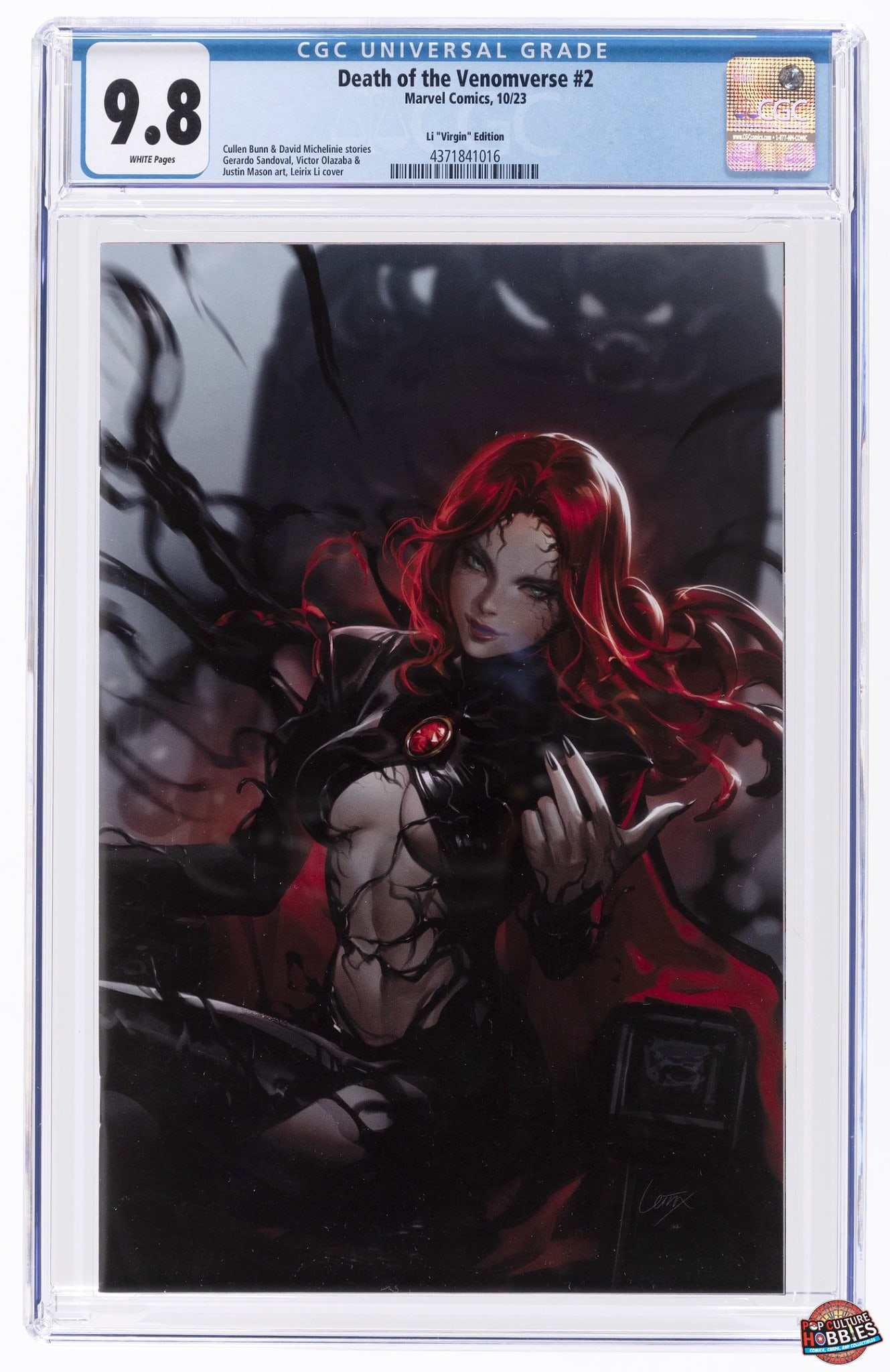 DEATH OF THE VENOMVERSE #2 OCTOBER 2023 CGC 9.8 NM/MINT (LI VIRGIN EDITION) . Rare collectible (1 of 1)