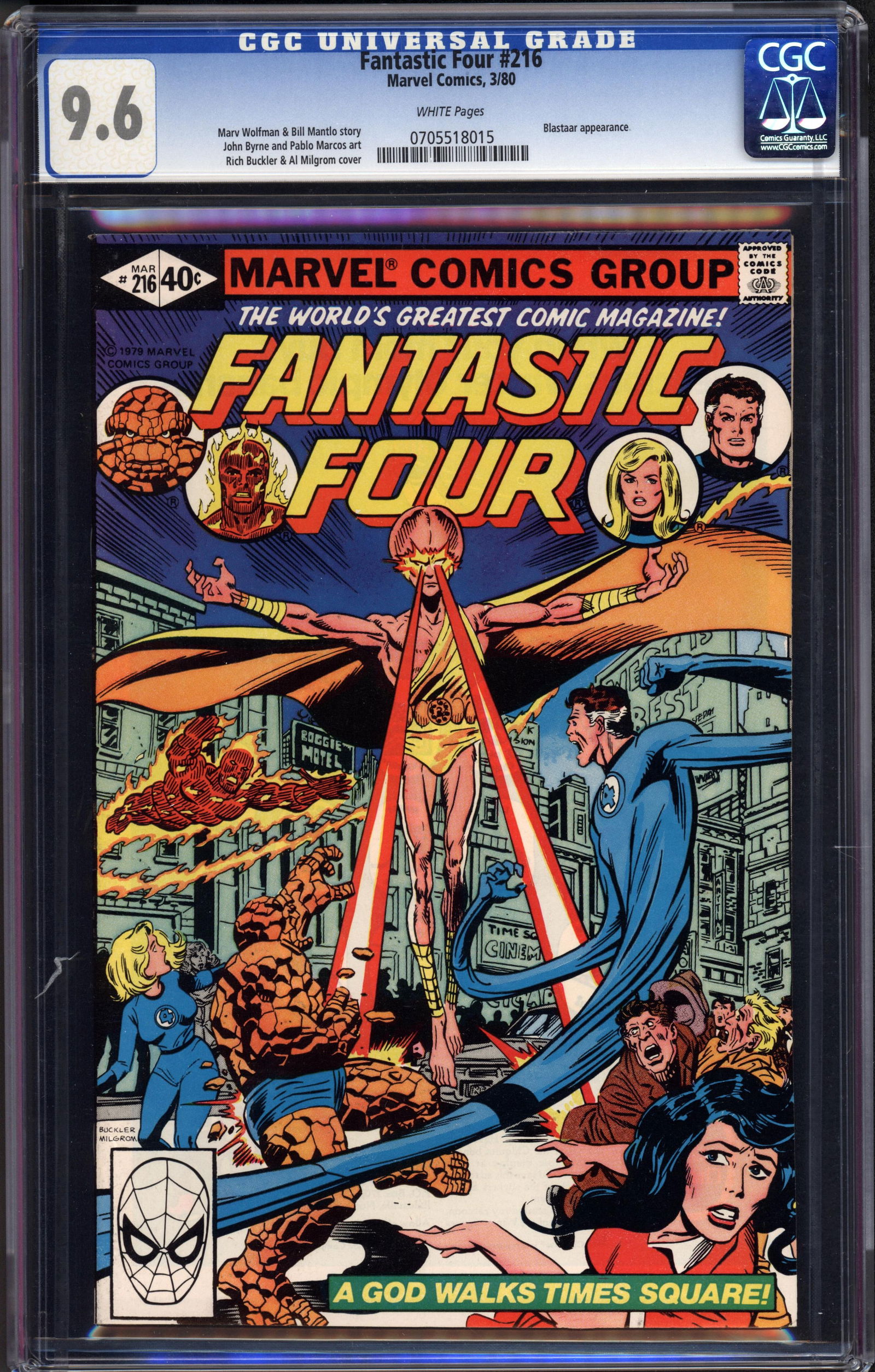 Fantastic Four #216 CGC 9.6 w Rare collectible with strong visual appeal and excellent display (1 of 1)