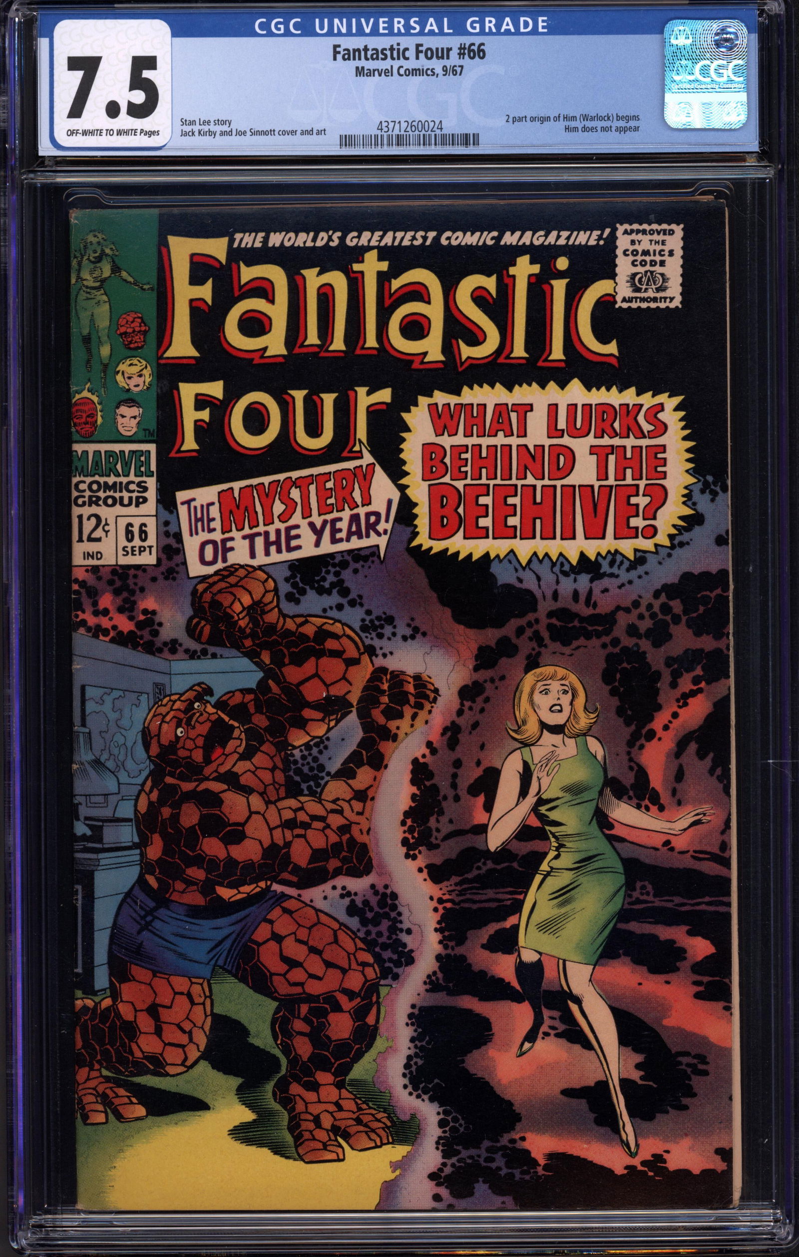 Fantastic Four #66 (Marvel, 1967) CGC 7.5 Rare collectible with strong visual appeal and excellent (1 of 1)