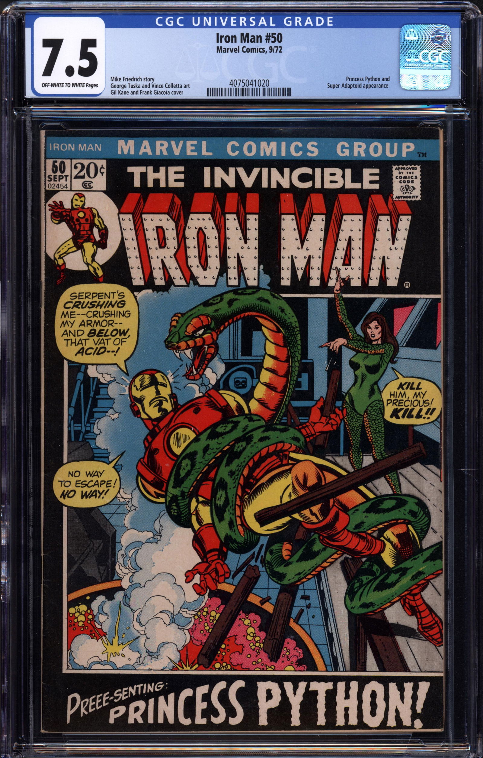 Iron Man #50 (Marvel) CGC 7.5 A solid mid-grade CGC 7.5 (Very Fine–) example from Marvel’s (1 of 1)