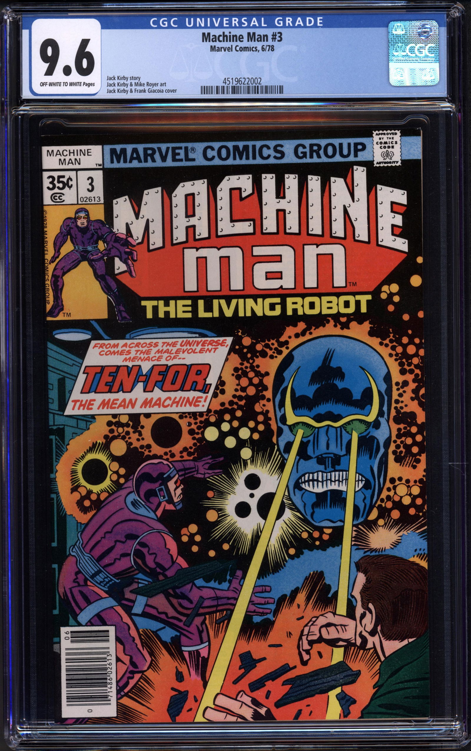 Machine Man #3 (Marvel, 1978) CGC 9.6 Rare collectible with strong visual appeal and excellent (1 of 1)