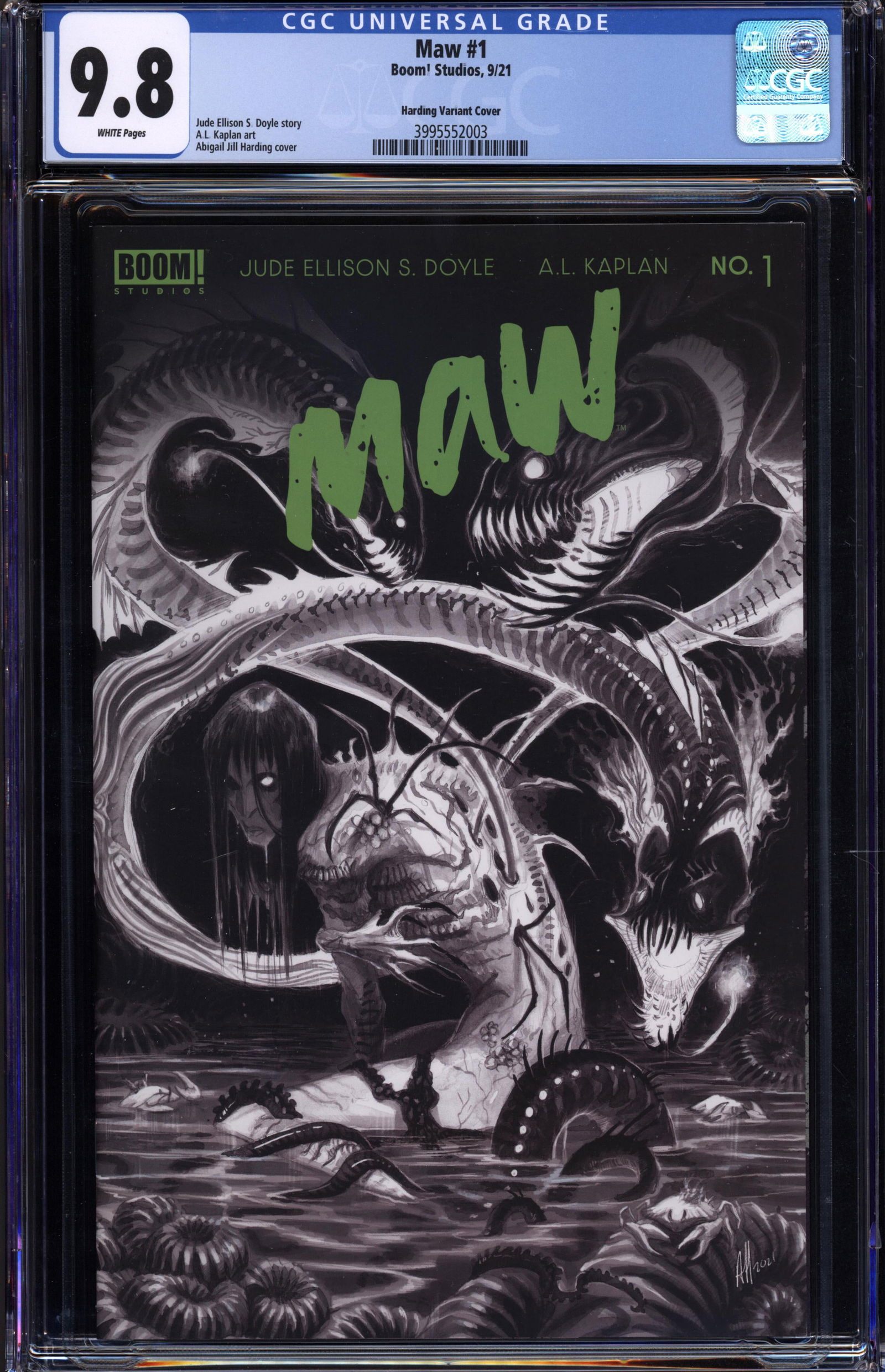 Maw #1 (Boom!, 2021) CGC 9.8 Rare collectible with strong visual appeal and excellent display (1 of 1)