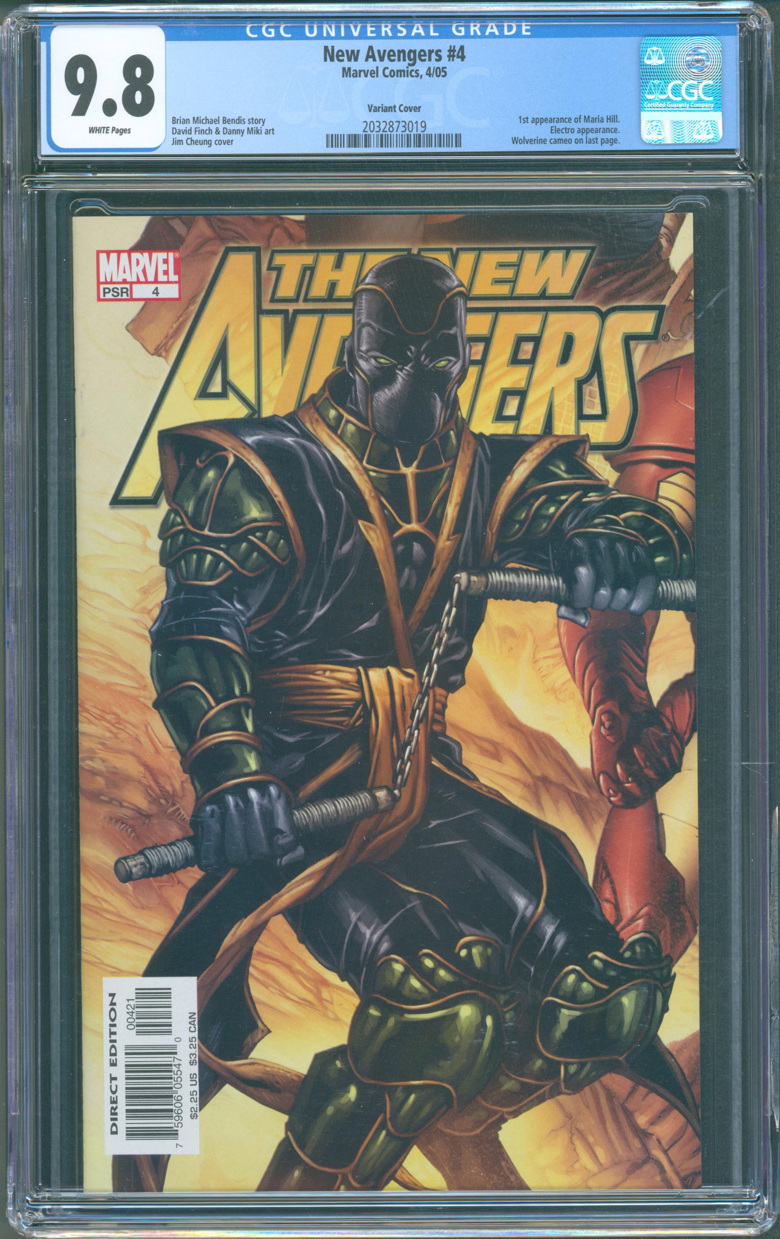 New Avengers #4 (Marvel, 2005) CGC 9.8 Written by Brian Michael Bendis with art by David Finch. (1 of 1)