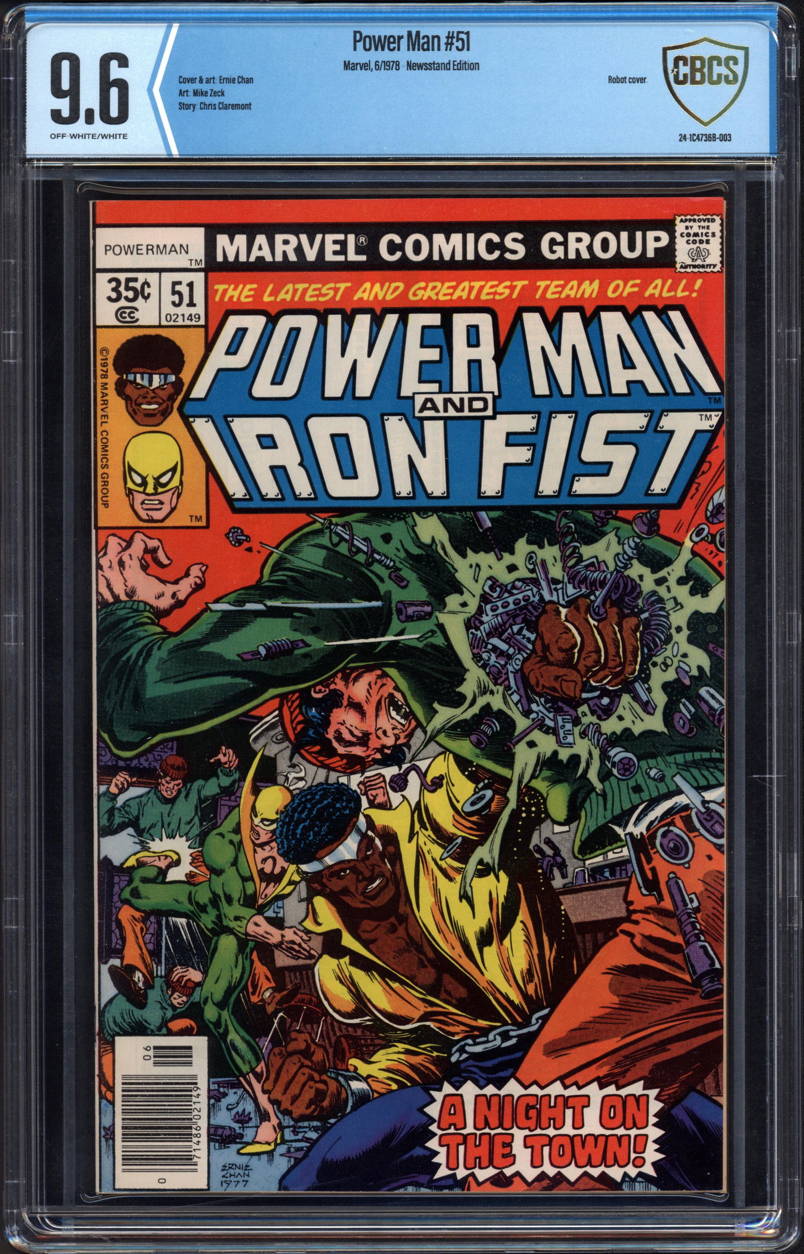 Power Man #51 (Marvel, 1978) CBCS 9.6 Rare collectible with strong visual appeal and excellent (1 of 1)