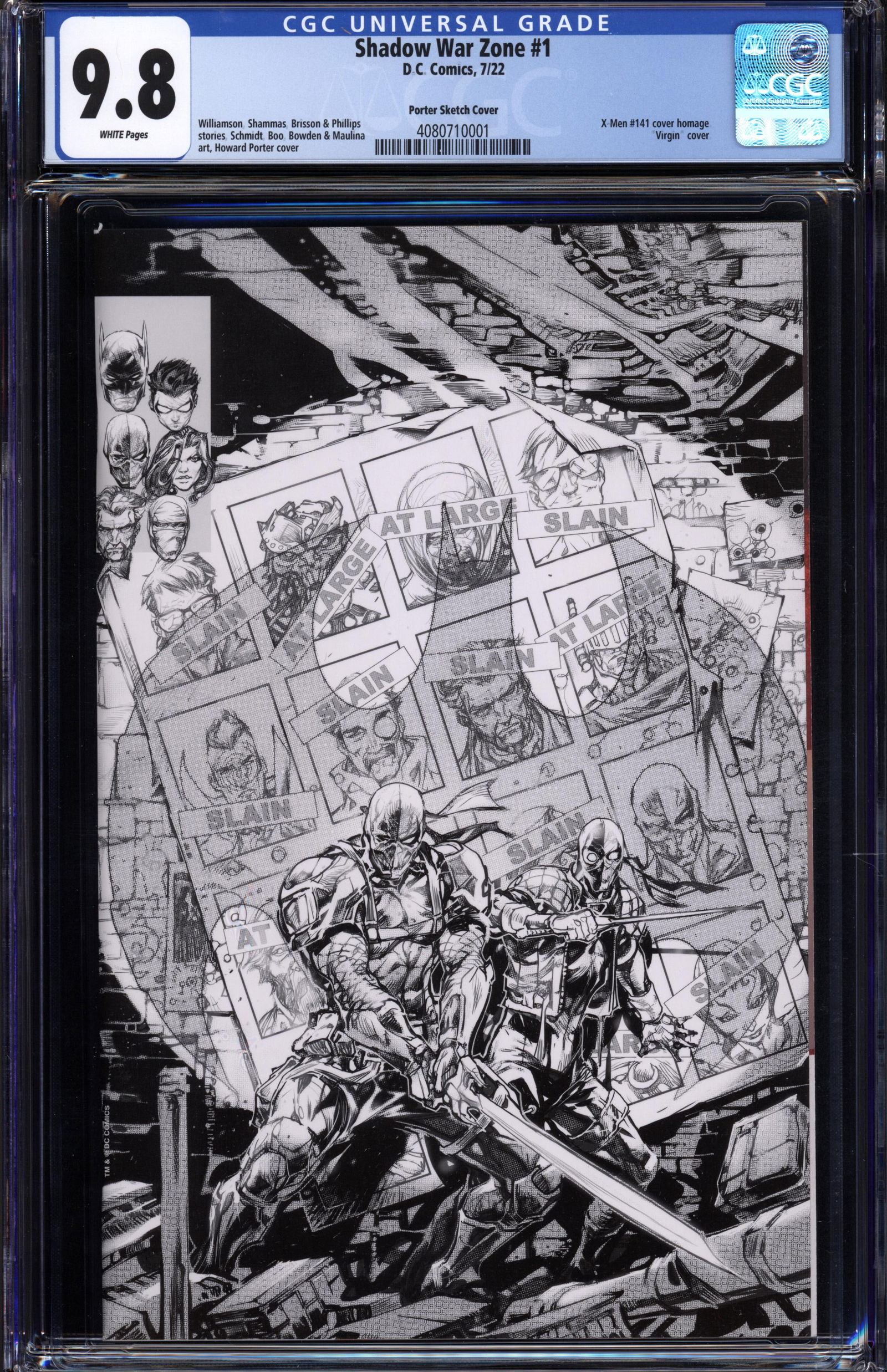 SHADOW WAR ZONE #1 JULY 2022 CGC 9.8 (VARIANT EDITION) . Rare collectible with strong visual (1 of 1)