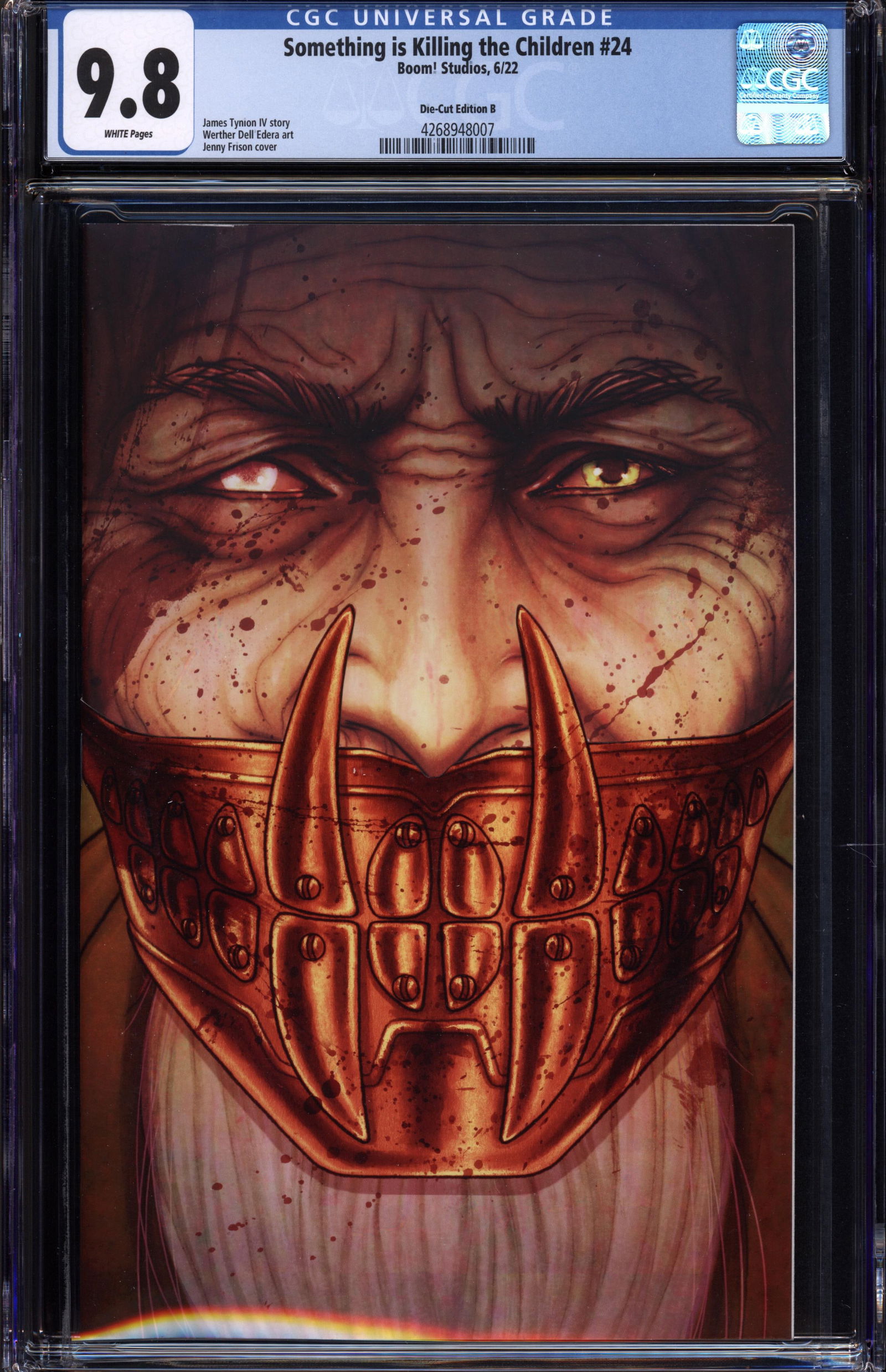 Something is Killing the Children #24 (Boom!, 2022) CGC 9.8 - Die-Cut Rare collectible with strong: Something is Killing the Children #24 (Boom!, 2022) CGC 9.8 - Die-Cut Rare collectible with strong visual appeal and excellent display quality. Perfect for any pop culture enthusiast or serious collec