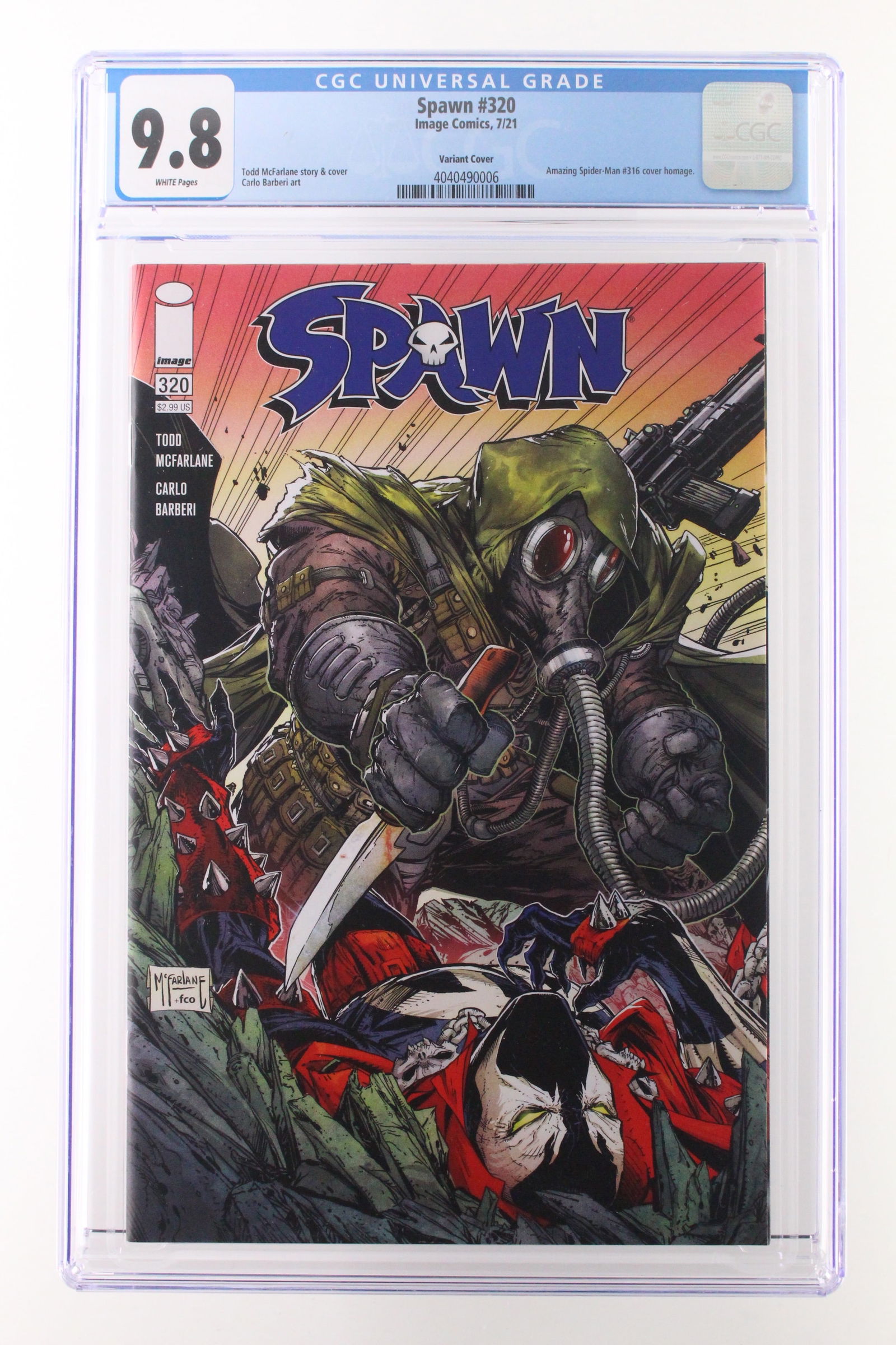 Spawn #320 (Image, 2021) CGC 9.8 Rare collectible with strong visual appeal and excellent display (1 of 1)