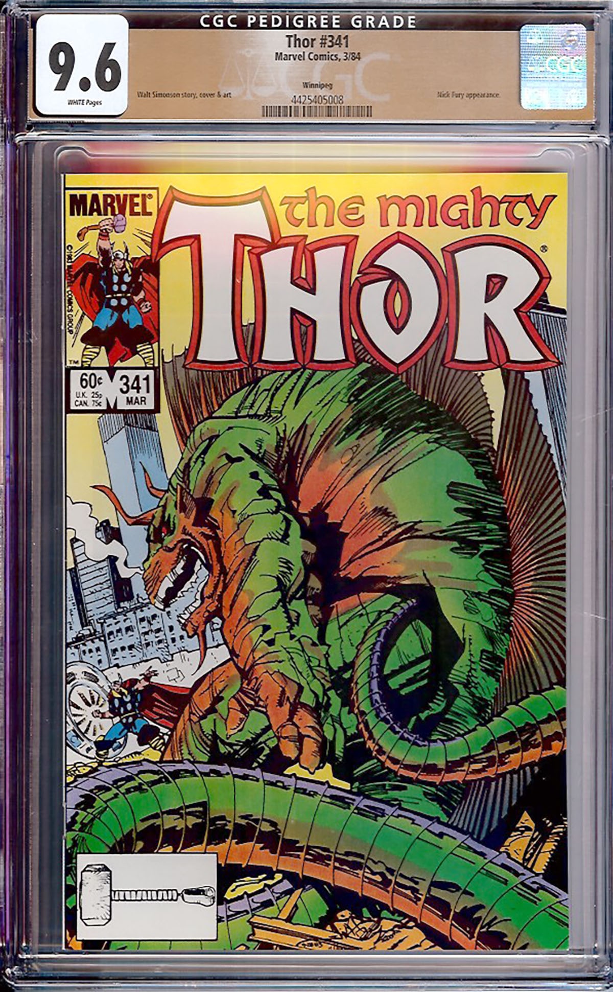 Thor #341 CGC 9.6 w Winnipeg Rare collectible with strong visual appeal and excellent display (1 of 1)