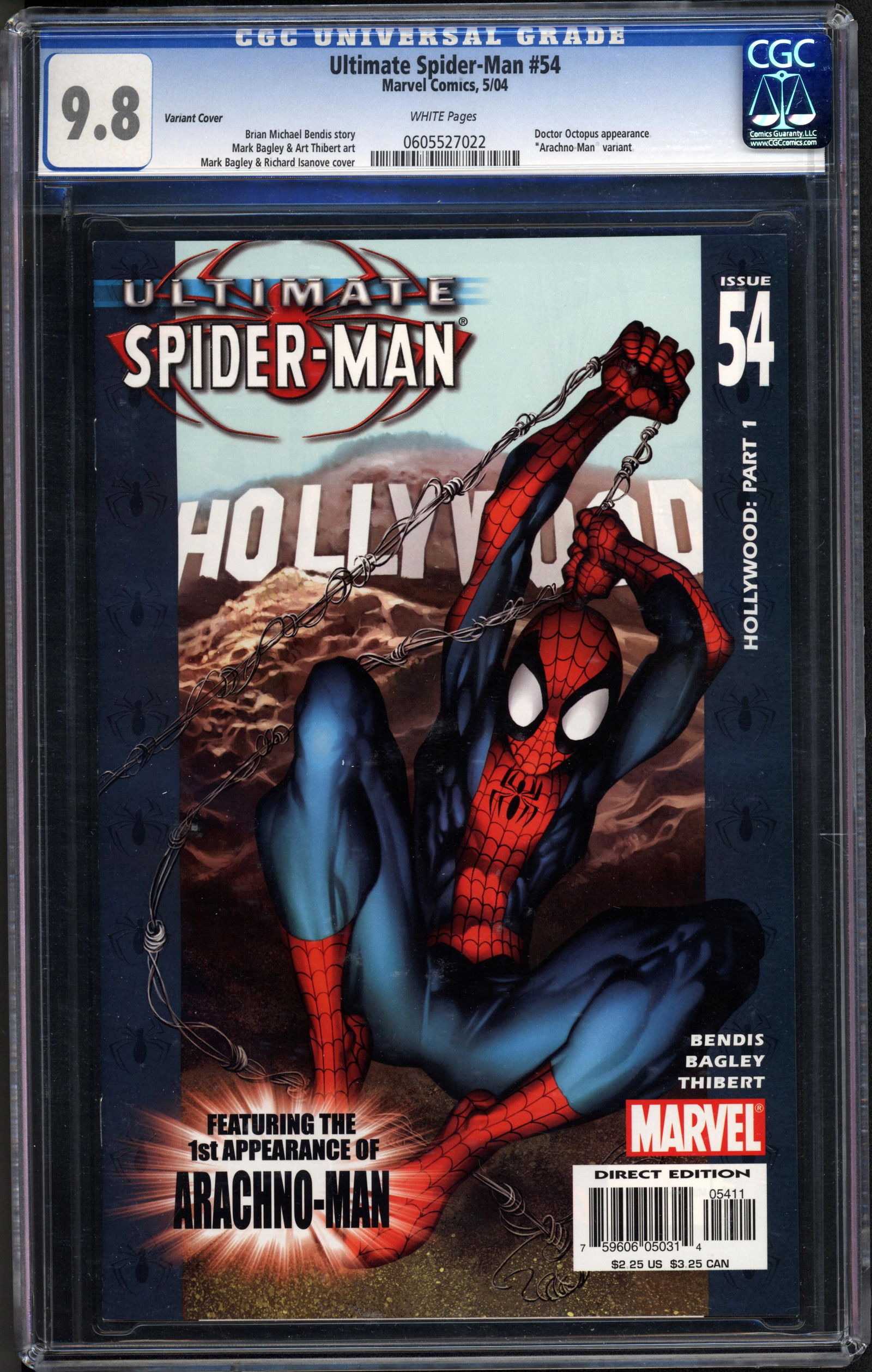 Ultimate Spider-Man #54 CGC 9.8 w Variant Cover Rare collectible with strong visual appeal and (1 of 1)