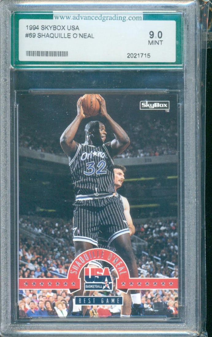 1994 SkyBox USA Basketball Player: Shaquille O’Neal Card Number: #69 Set: USA Basketball (1 of 1)
