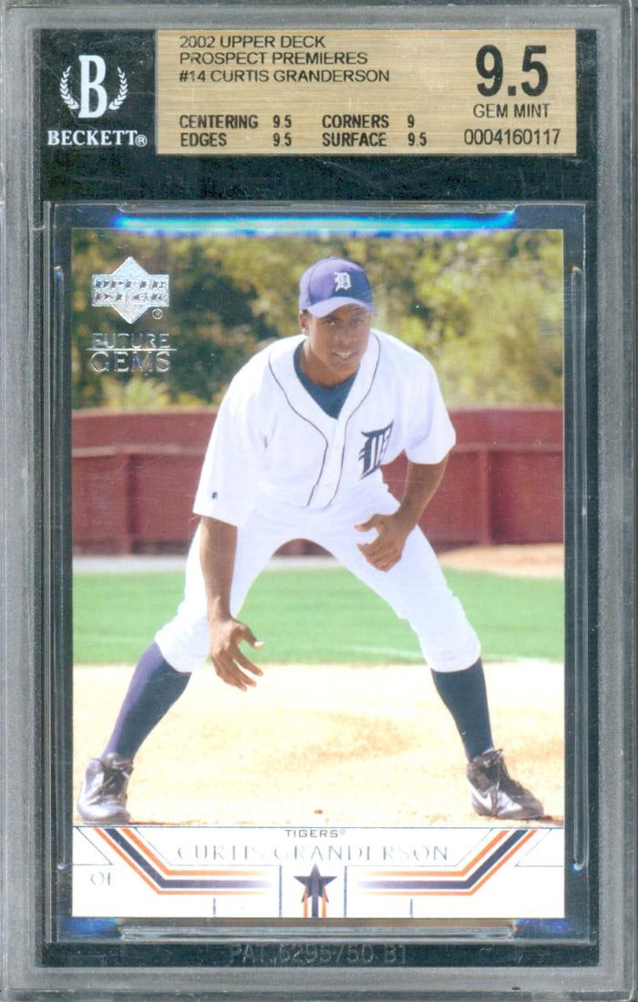 2002 Upper Deck Prospect Premiers – Future Gems Card Number: #14 Player: Curtis Granderson (1 of 1)