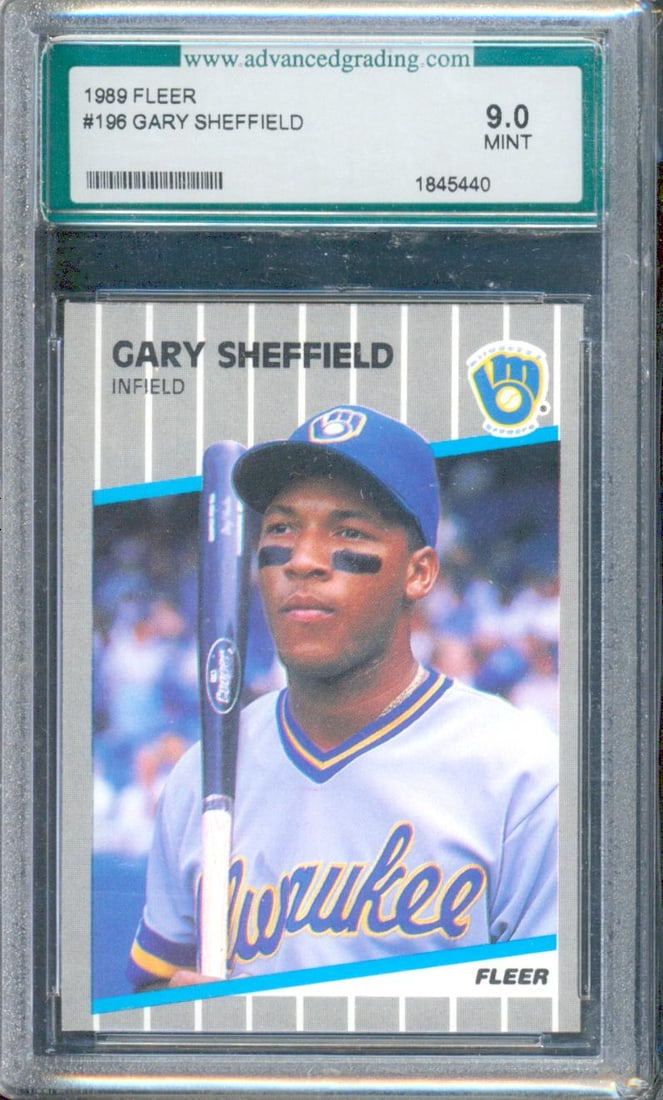 1989 Fleer Baseball Player: Gary Sheffield Card Number: #196 Team: Milwaukee Brewers (1 of 1)