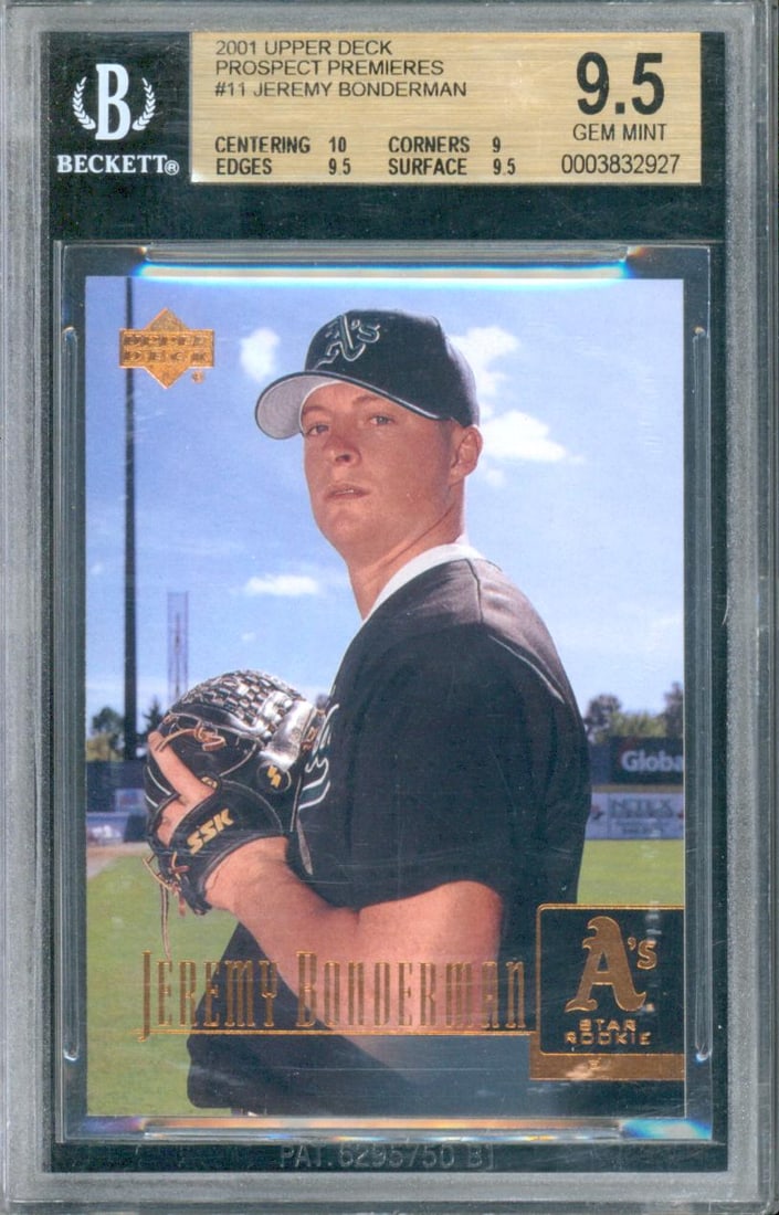 2001 Upper Deck – Prospect Premieres Player: Jeremy Bonderman Card Number: #11 Team: (1 of 1)