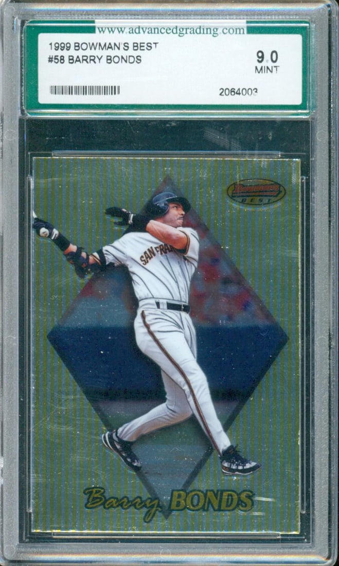 1999 Bowman’s Best Baseball Player: Barry Bonds Card Number: #58 Eye-catching Bowman’s (1 of 1)