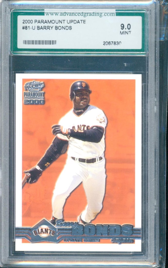 2000 Pacific Paramount Update Baseball Player: Barry Bonds Card Number: #81-U Barry Bonds (1 of 1)