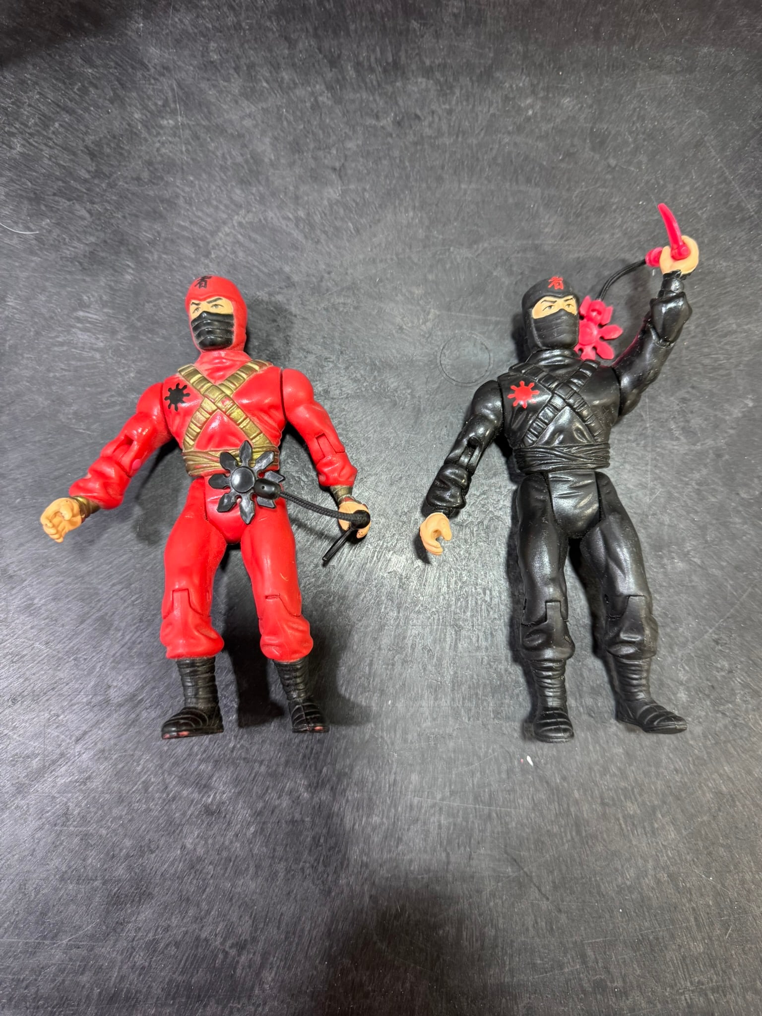 Vintage 1986 Lanard “Ninja Warriors?? Figure Pair (Ruby-Spears) Includes: • (1) Red Ninja (1 of 2)
