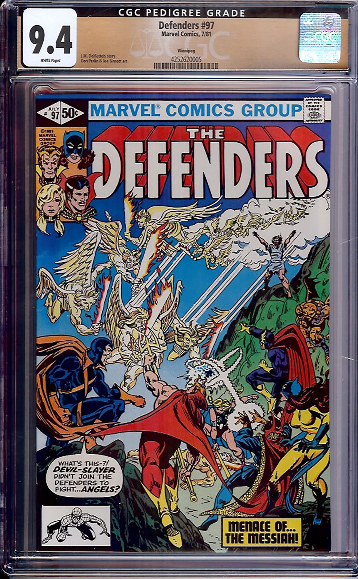 Defenders #97 (Marvel, 1980) — CGC 9.4 Certified CGC-graded comic book, professionally (1 of 1)
