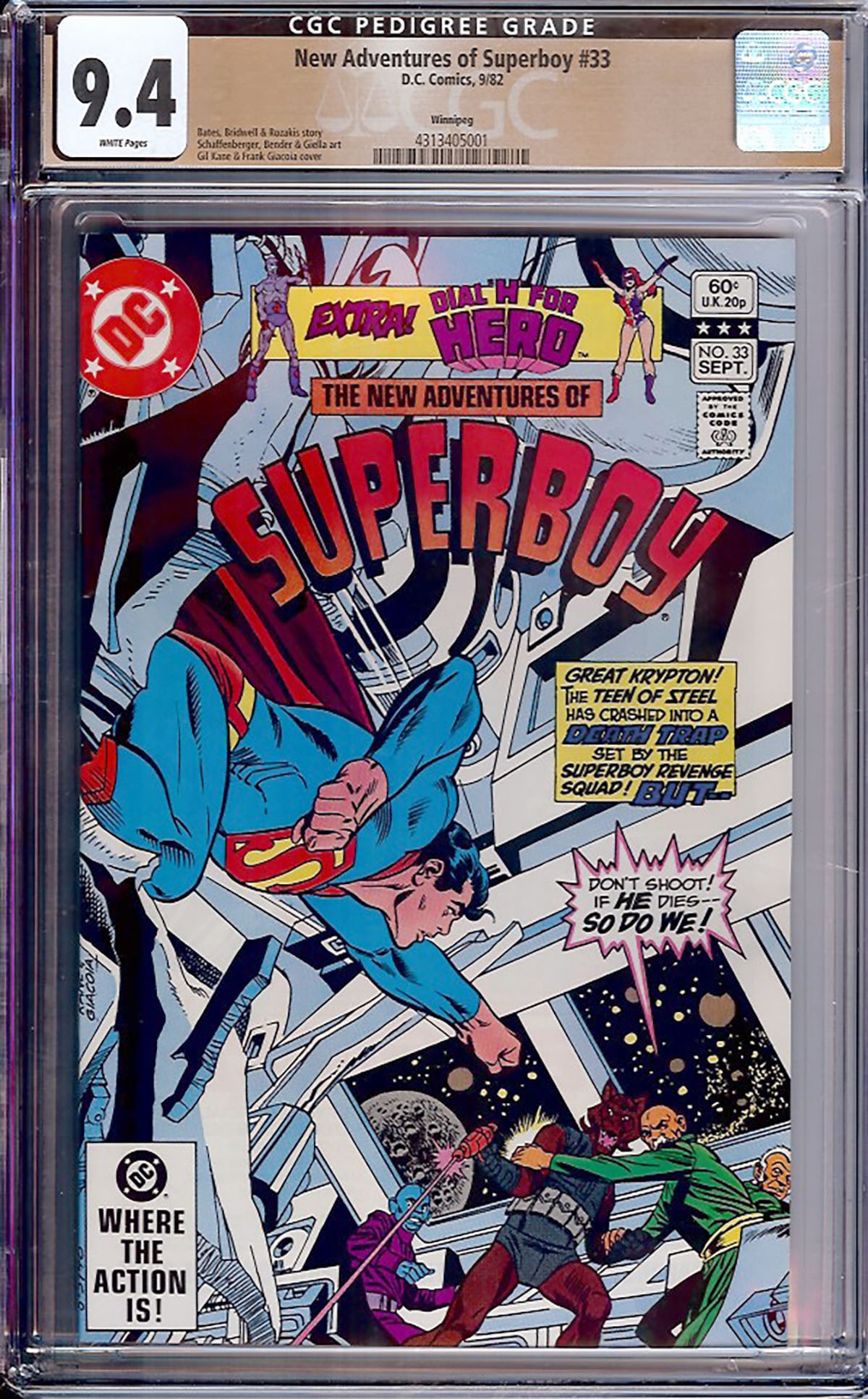 New Adventures of Superboy #33 (DC, 1982) — CGC 9.4 Certified CGC-graded comic book, (1 of 1)