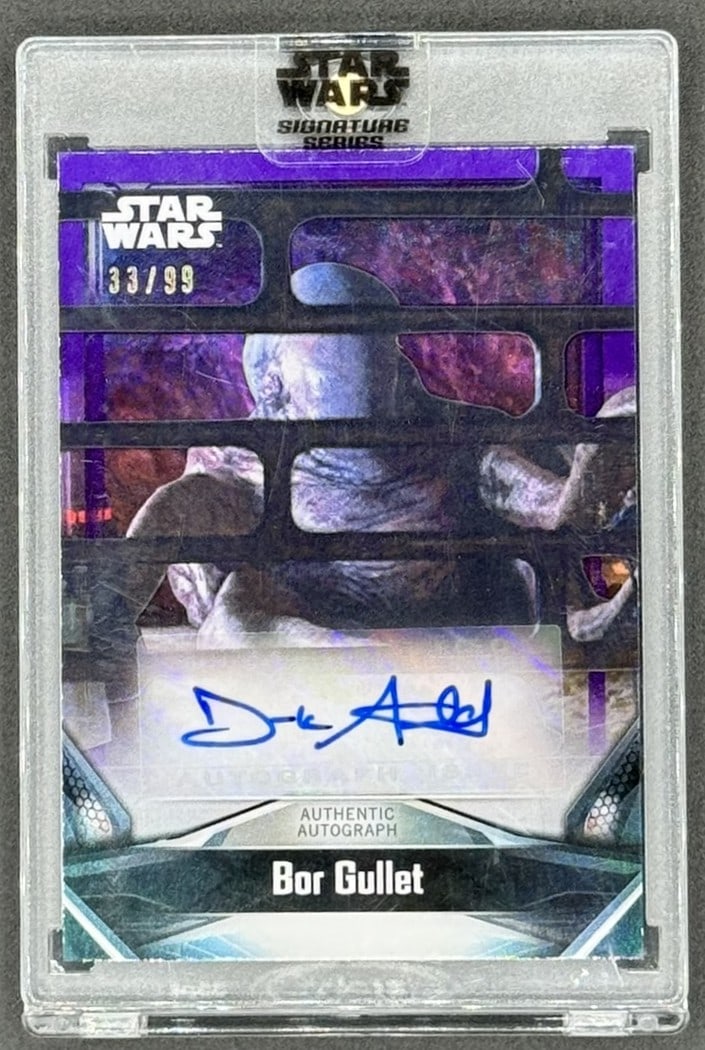Star Wars – Bor Gullet Autograph Card (#33/99) Limited edition Star Wars Signature Series (1 of 1)