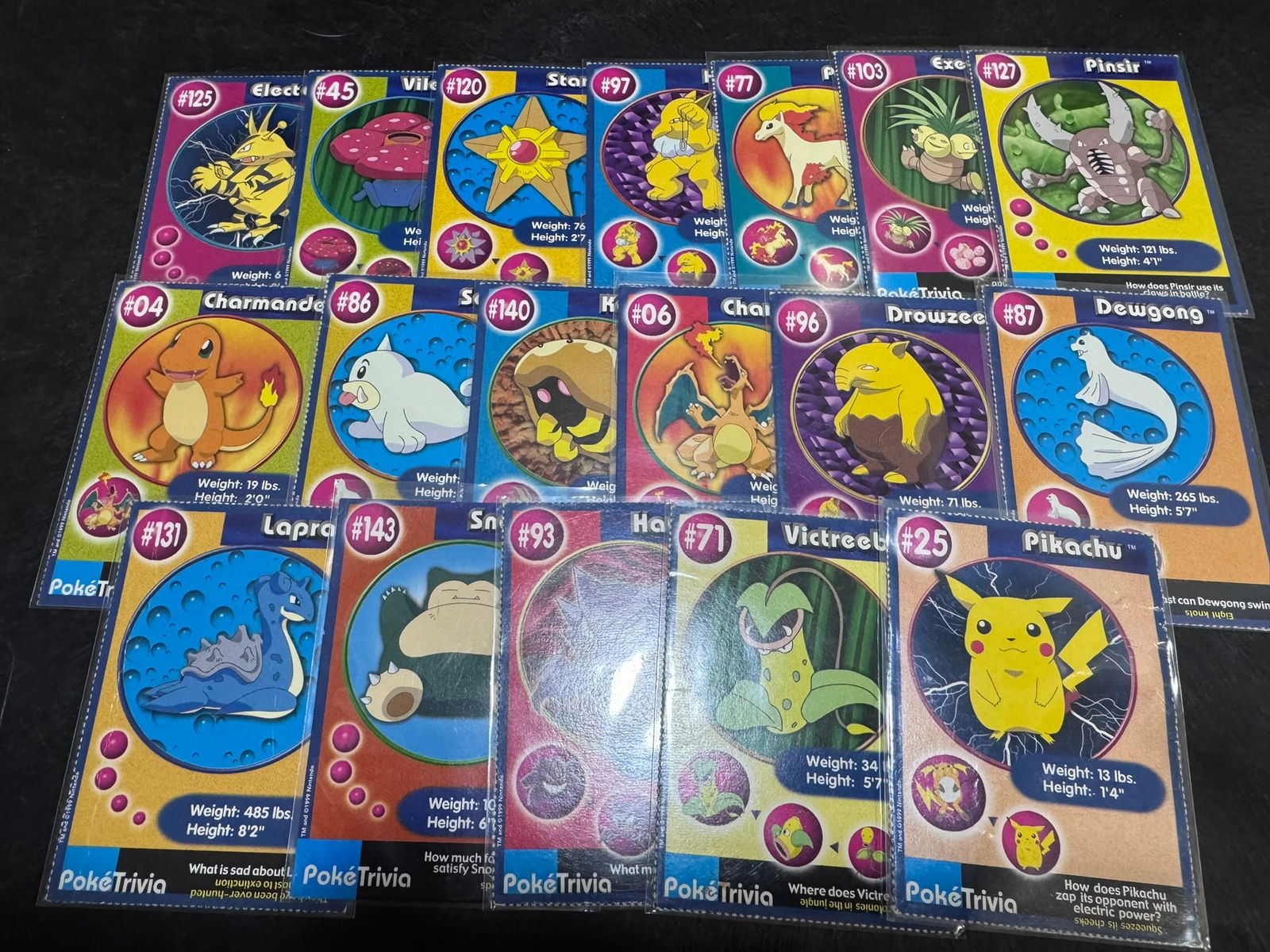Vintage Pokémon PokéTrivia Card Lot (1999) Includes: • Assorted original Pokémon (1 of 1)
