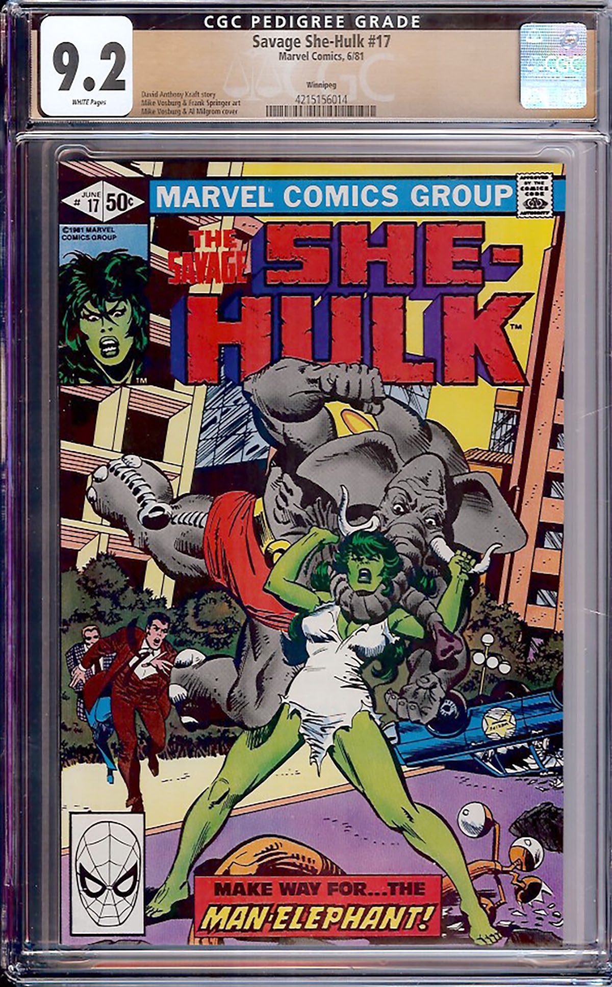Savage She-Hulk #17 (Marvel, 1980) — CGC 9.2 Certified CGC-graded comic book, professionally (1 of 1)