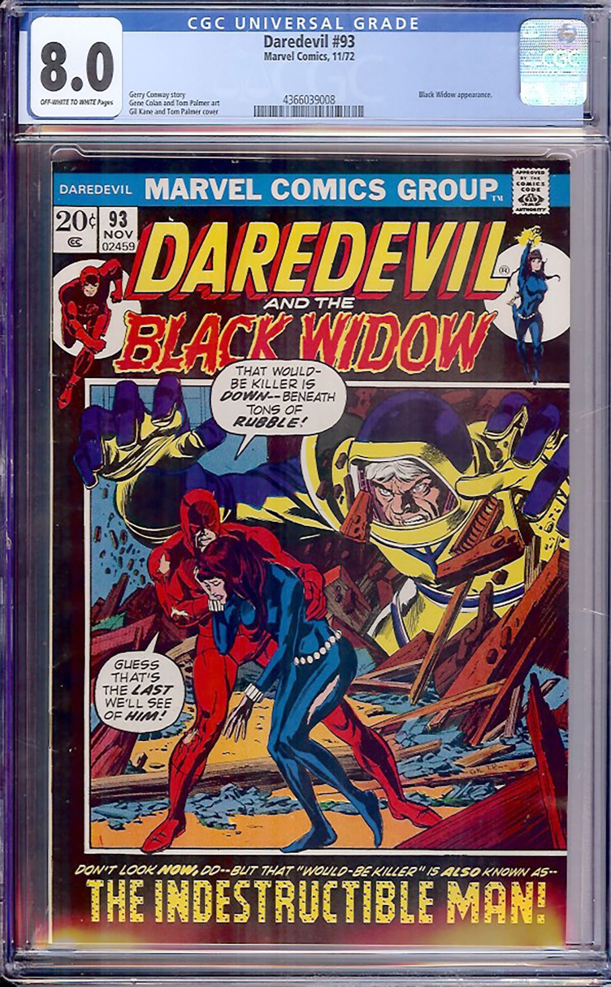 Daredevil #93 (Marvel, 1986) — CGC 8.0 Certified CGC-graded comic book, professionally (1 of 1)