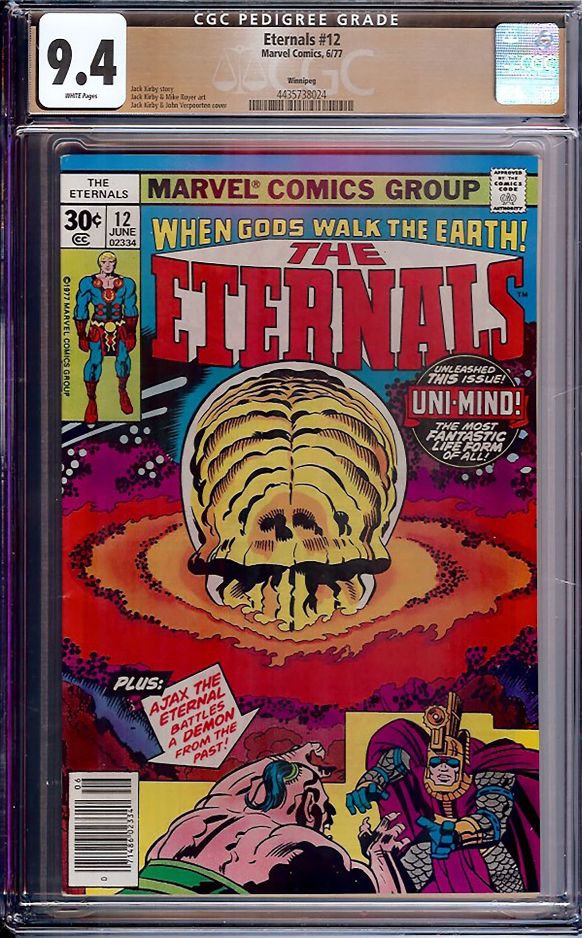 Eternals #12 (Marvel, 1977) — CGC 9.4 Certified CGC-graded comic book, professionally (1 of 1)