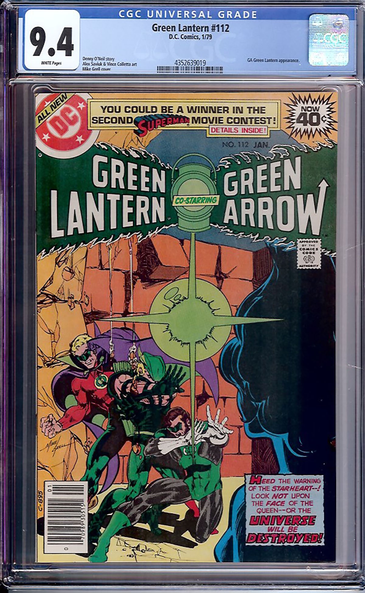 Green Lantern #112 (DC, 1978) — CGC 9.4 Certified CGC-graded comic book, professionally (1 of 1)
