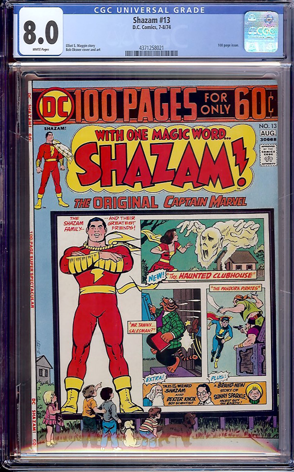Shazam #13 (DC, 1974) — CGC 8.0 Certified CGC-graded comic book, professionally encapsulated in (1 of 1)