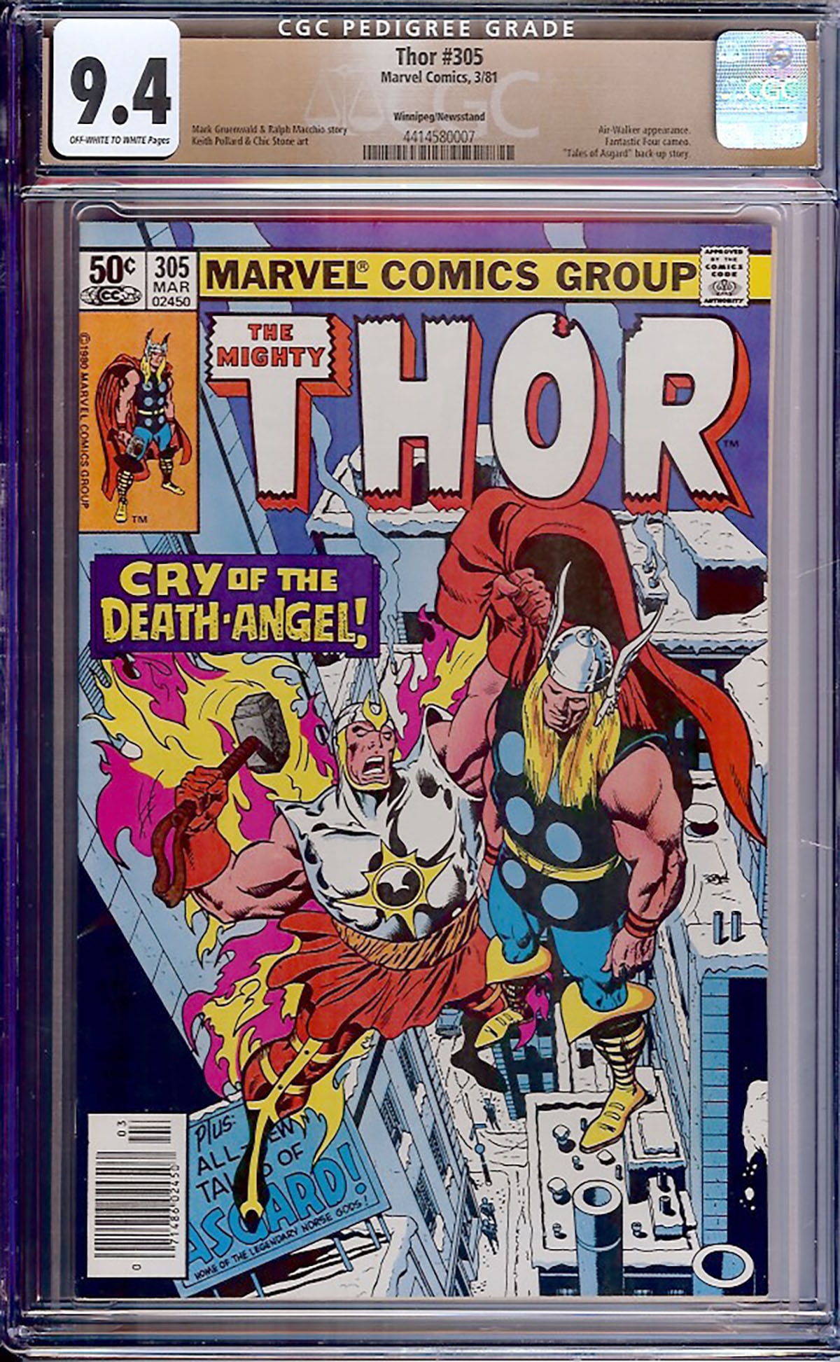 Thor #305 (Marvel, 1980) — CGC 9.4 Certified CGC-graded comic book, professionally encapsulated (1 of 1)