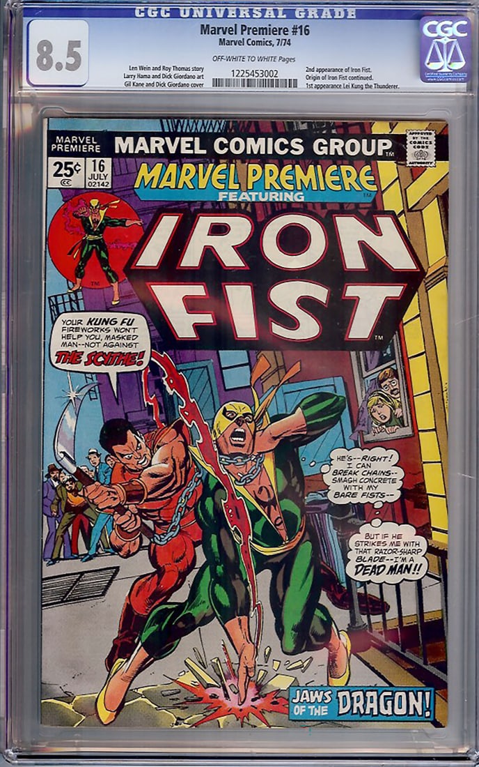 Marvel Premiere #16 (Marvel, 1974) — CGC 8.5 Certified CGC-graded comic book, professionally (1 of 1)