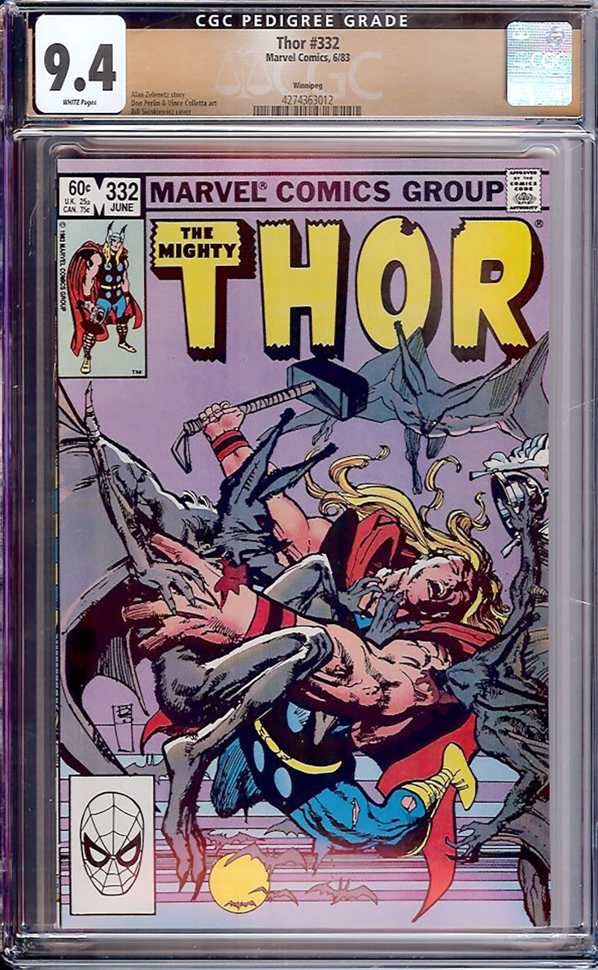 Thor #332 (Marvel, 1980) — CGC 9.4 Certified CGC-graded comic book, professionally encapsulated (1 of 1)