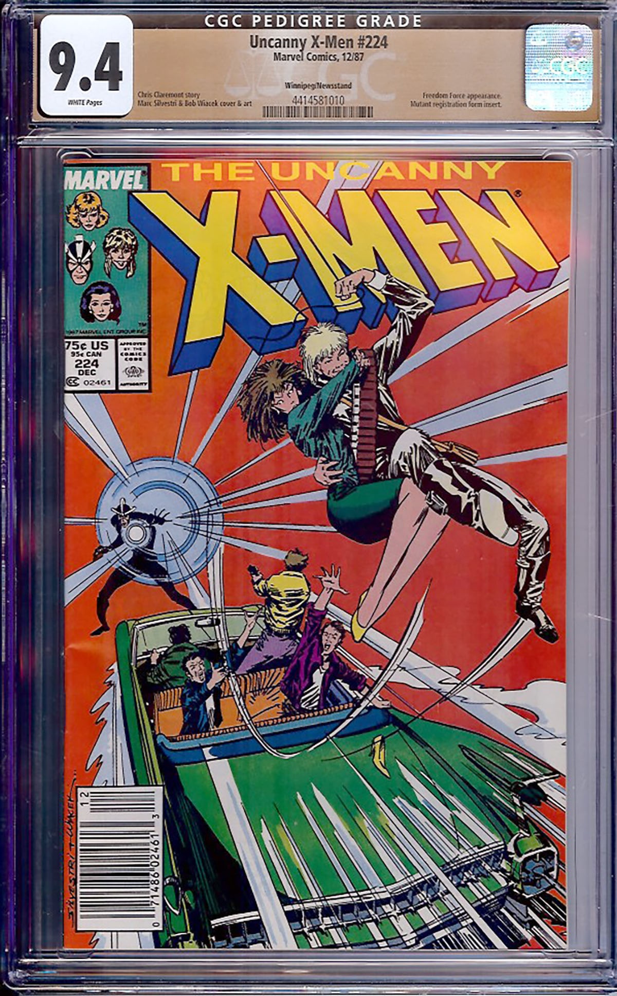 Uncanny X-Men #224 (Marvel, 1985) CGC 9.4 (1 of 1)