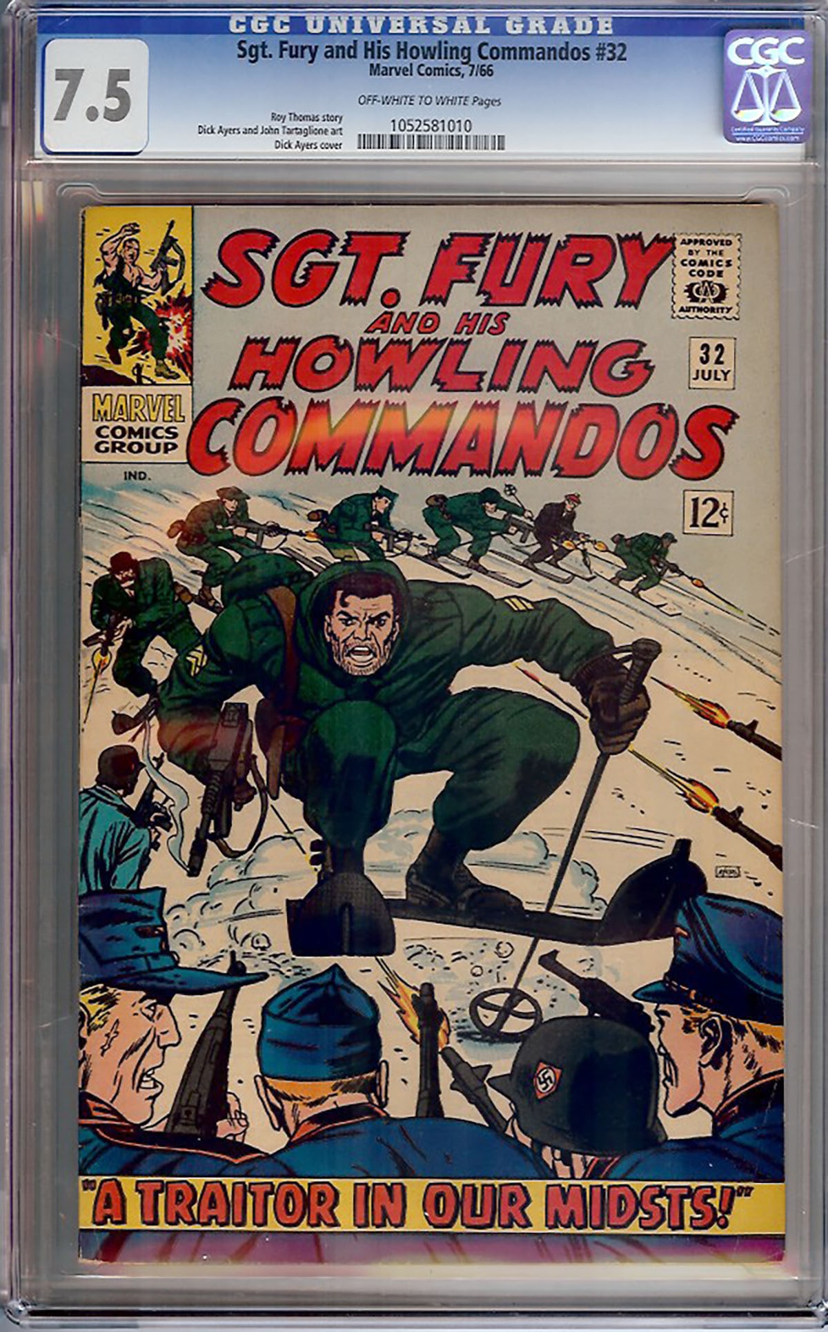 Sgt. Fury and His Howling Commandos #32 (Marvel, 1966) CGC 7.5 (1 of 1)