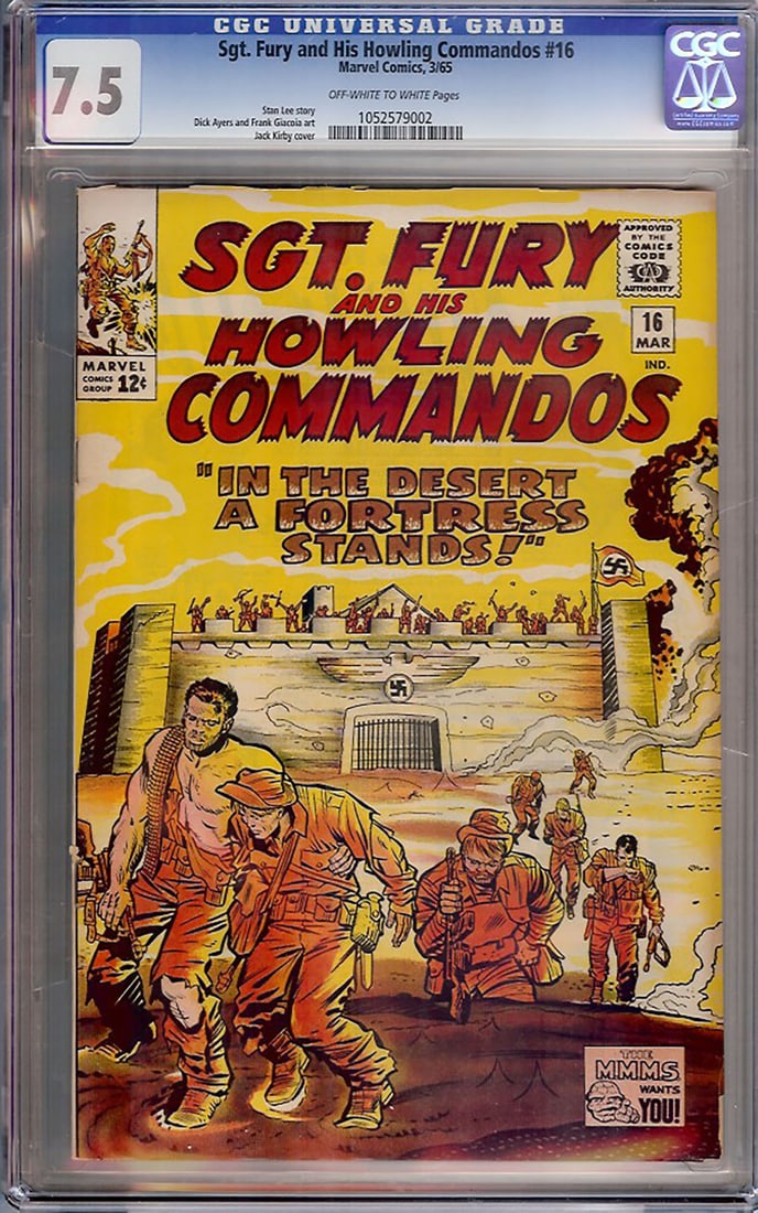 Sgt. Fury and His Howling Commandos #16 (Marvel, 1966) CGC 7.5 (1 of 1)