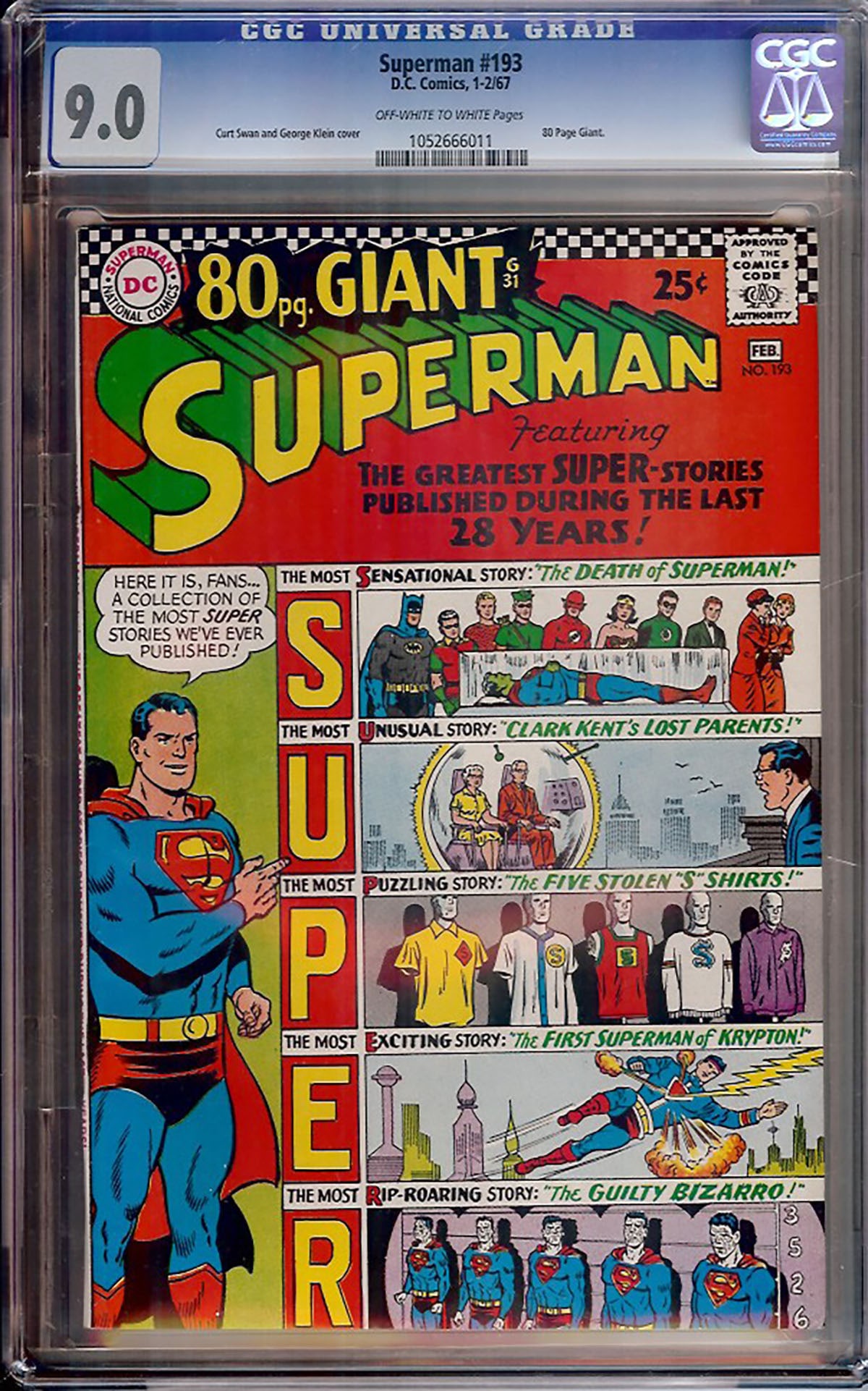 Superman #193 (DC, 1975) CGC 9.0 (1 of 1)