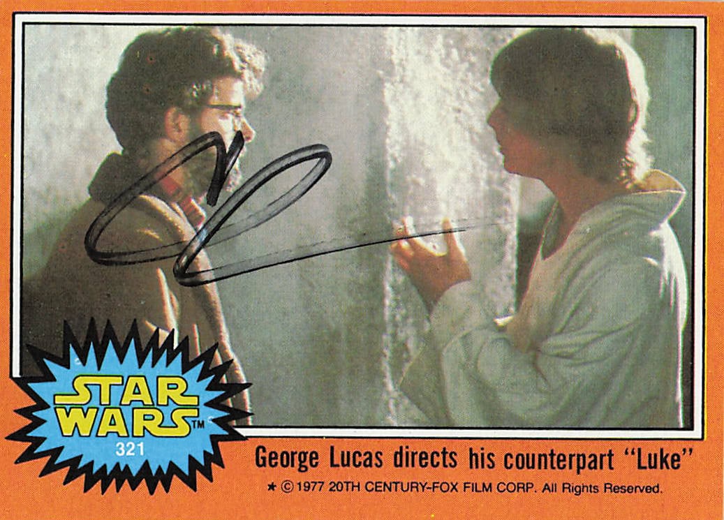 Star Wars Trading Card #321 — Hand Signed w/ COA (1 of 2)