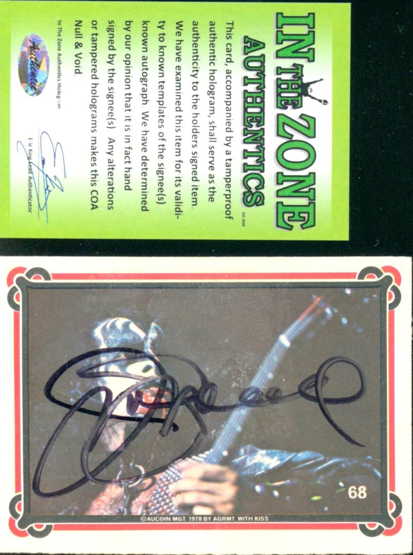 KISS Trading Card – Ace Frehley Autographed (1 of 1)