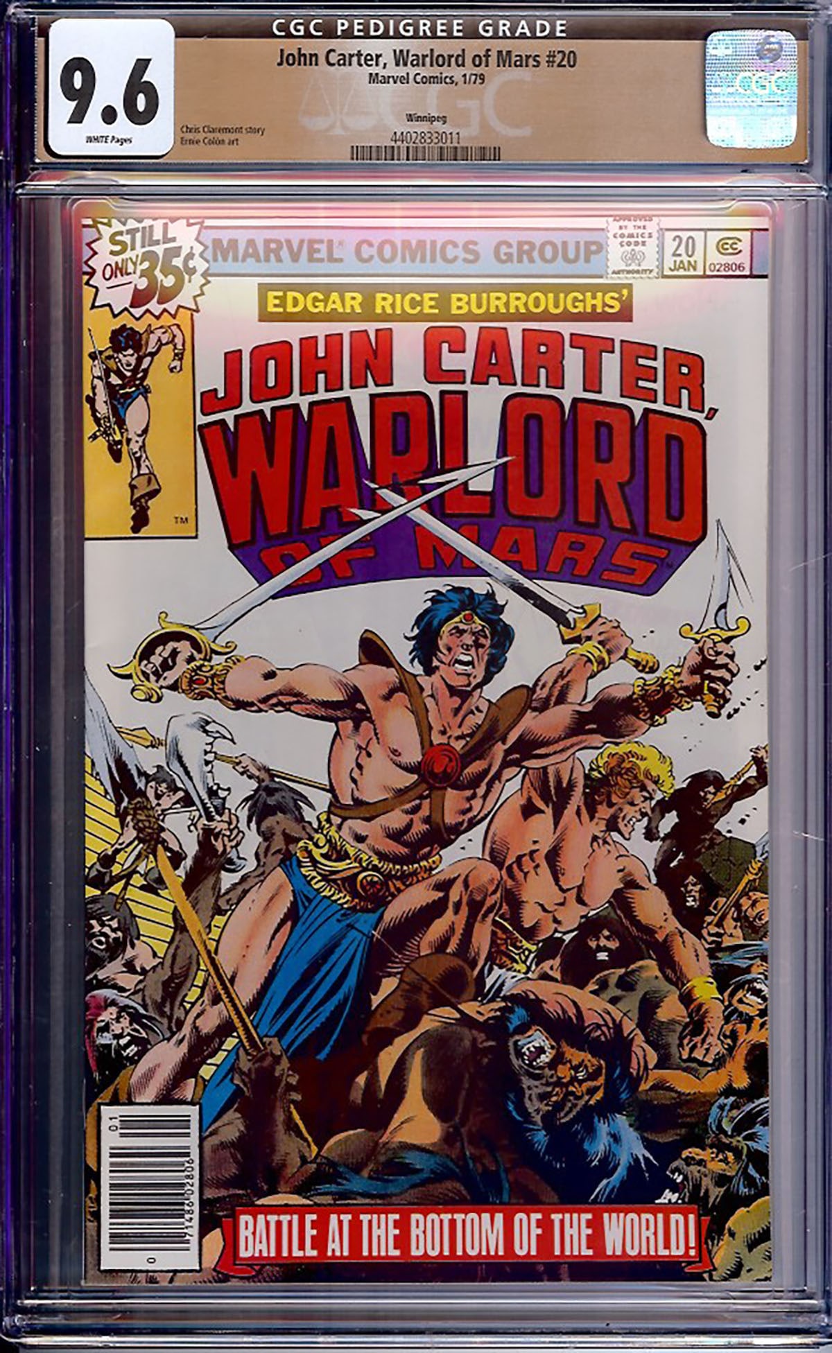 John Carter, Warlord of Mars #20 (Marvel, 1979) CGC 9.6 (1 of 1)