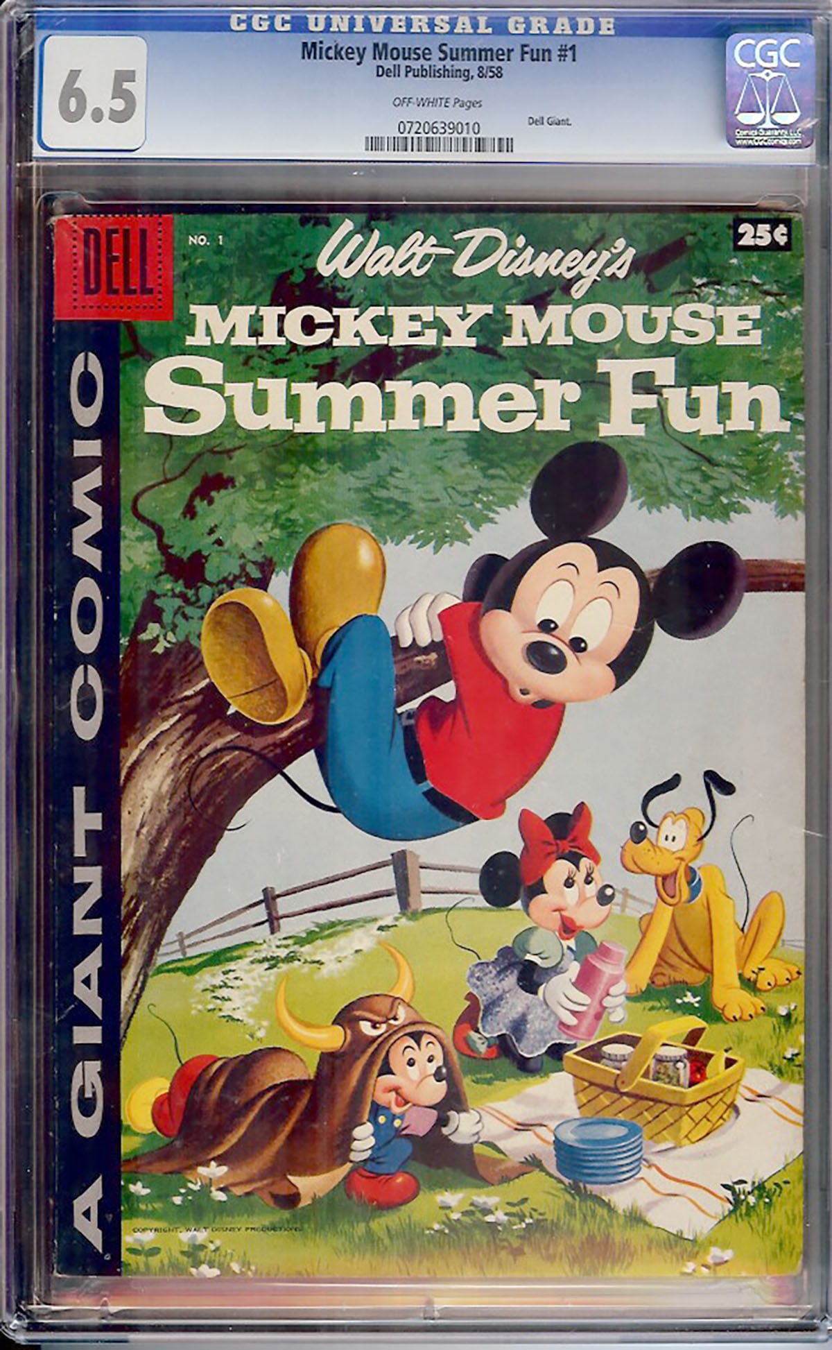 Mickey Mouse Summer Fun #1 (Dell, 1955) CGC 6.5 (1 of 1)
