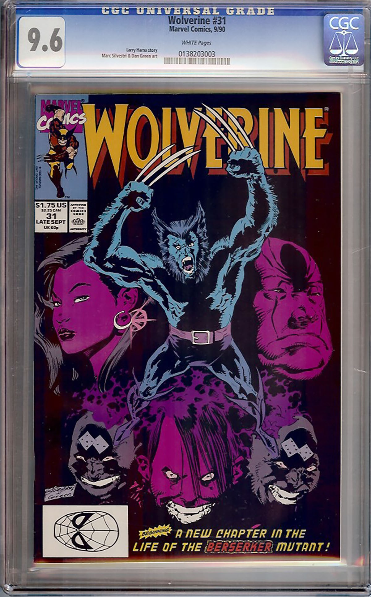Wolverine #31 (1990, Marvel) CGC 9.6 (1 of 1)