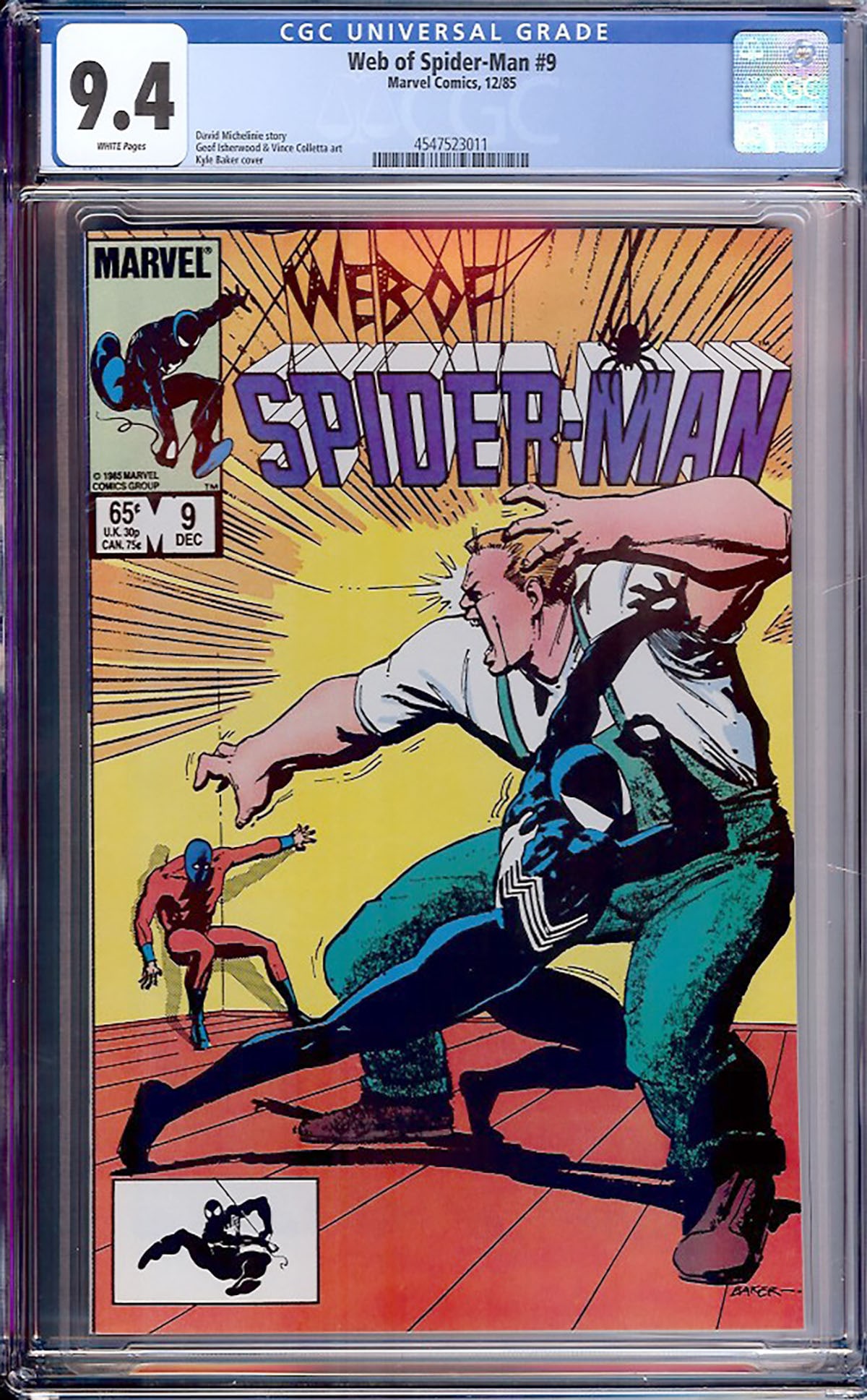 Web of Spider-Man #9 (1985, Marvel) CGC 9.4 (1 of 1)