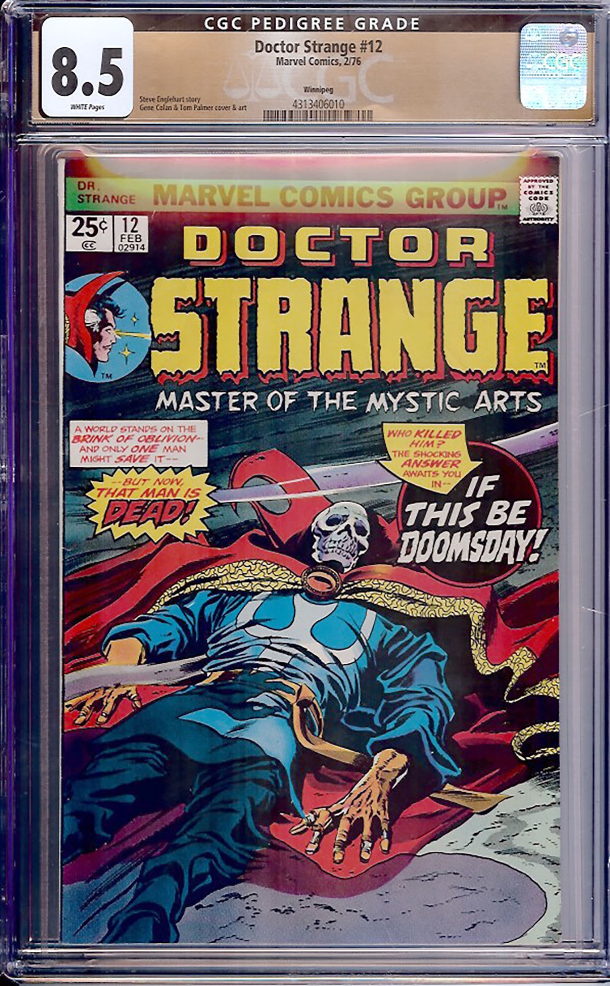 Doctor Strange #12 (Marvel, 1976) CGC 8.5 White Pages (Winnipeg Pedigree) (1 of 1)