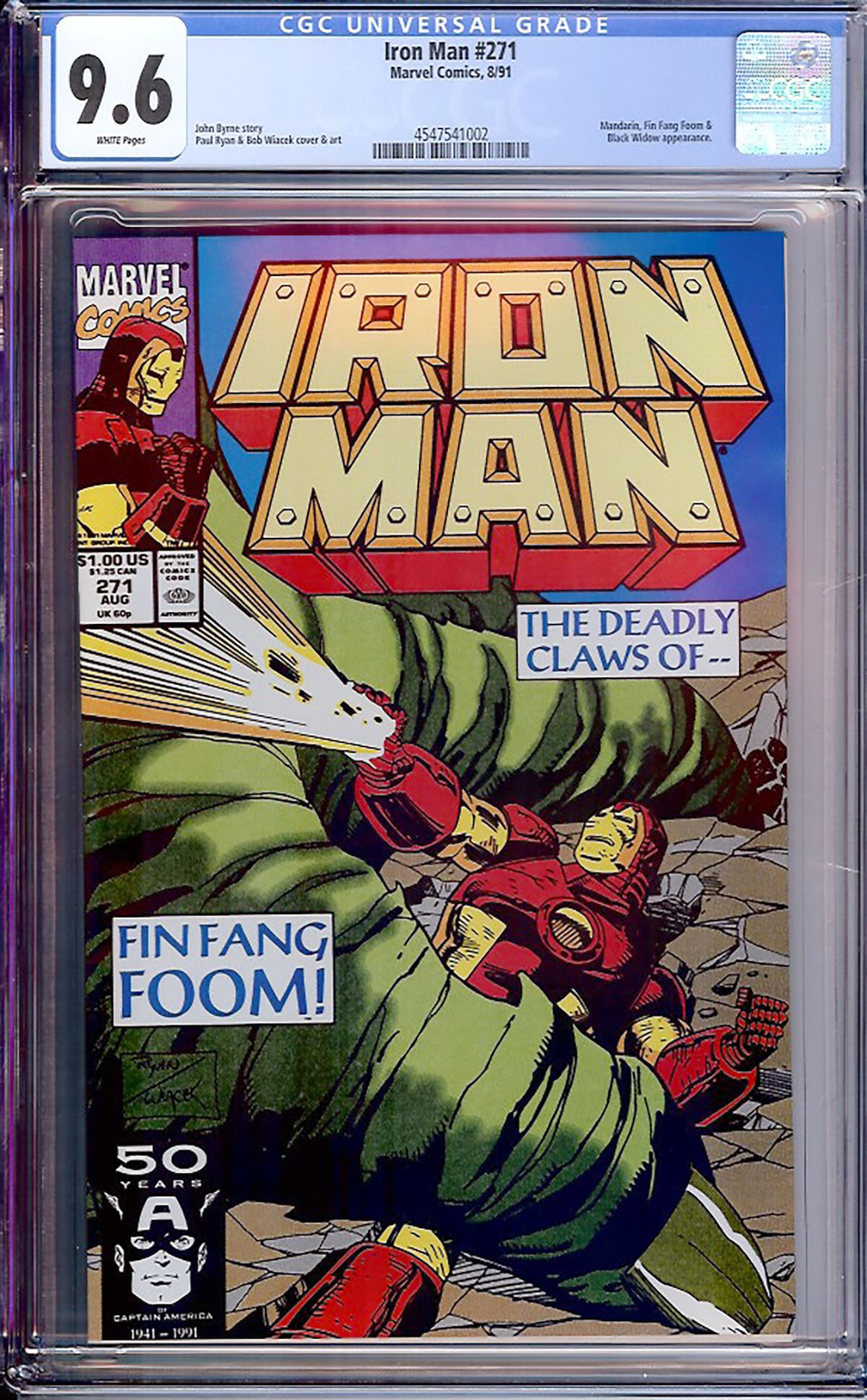 Iron Man #271 (Marvel, 1991) CGC 9.6 White Pages (1 of 1)