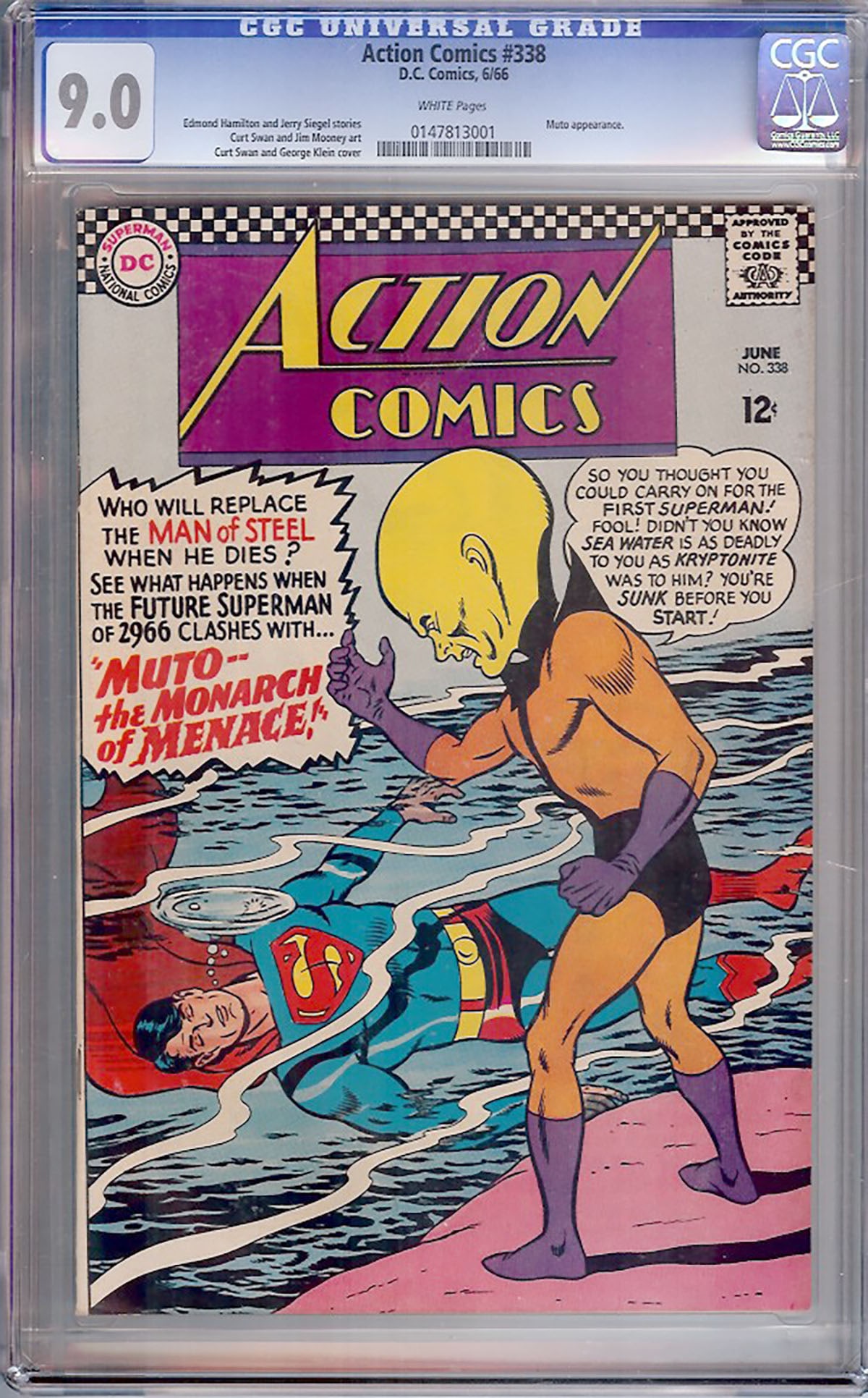 Action Comics #338 (1966, DC) CGC 9.0 (1 of 1)